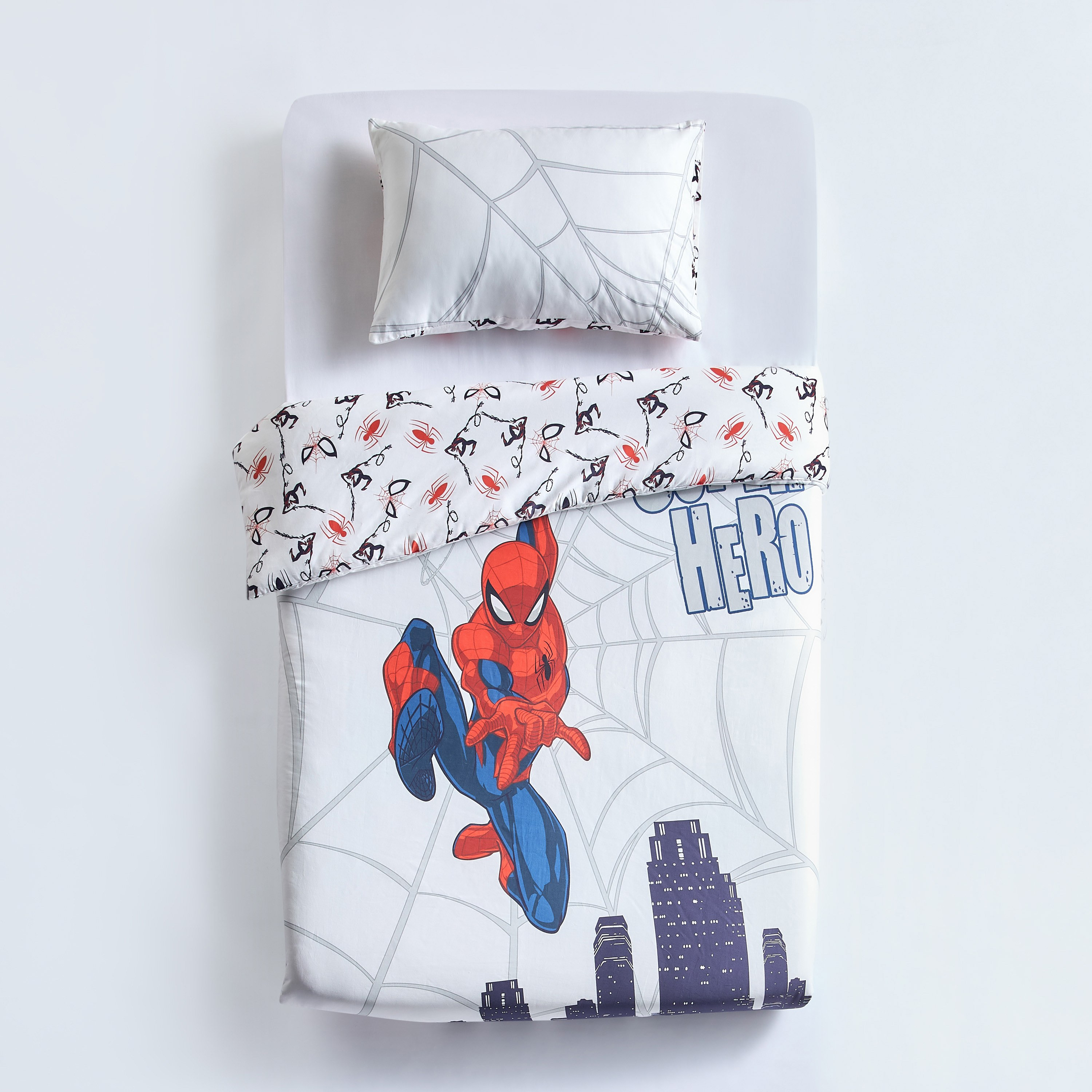 Spider-Man Cotton 2-Piece Full Comforter Set - 160x220 cm-babyandkids-beddingandwindows-bedding-comforters-image-5