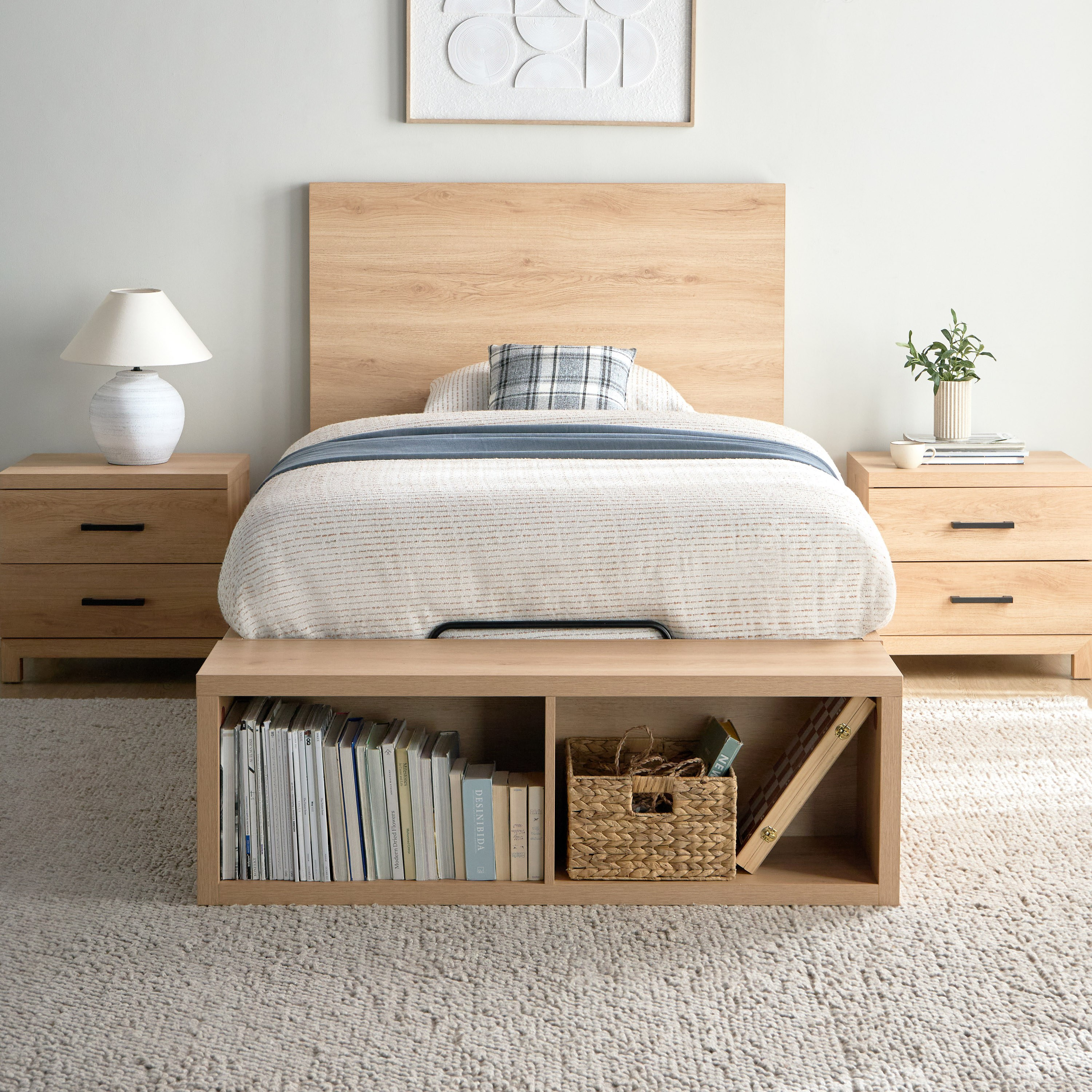 Shop Ohio Single Bed with Hydraulic Storage - 120x200 cm