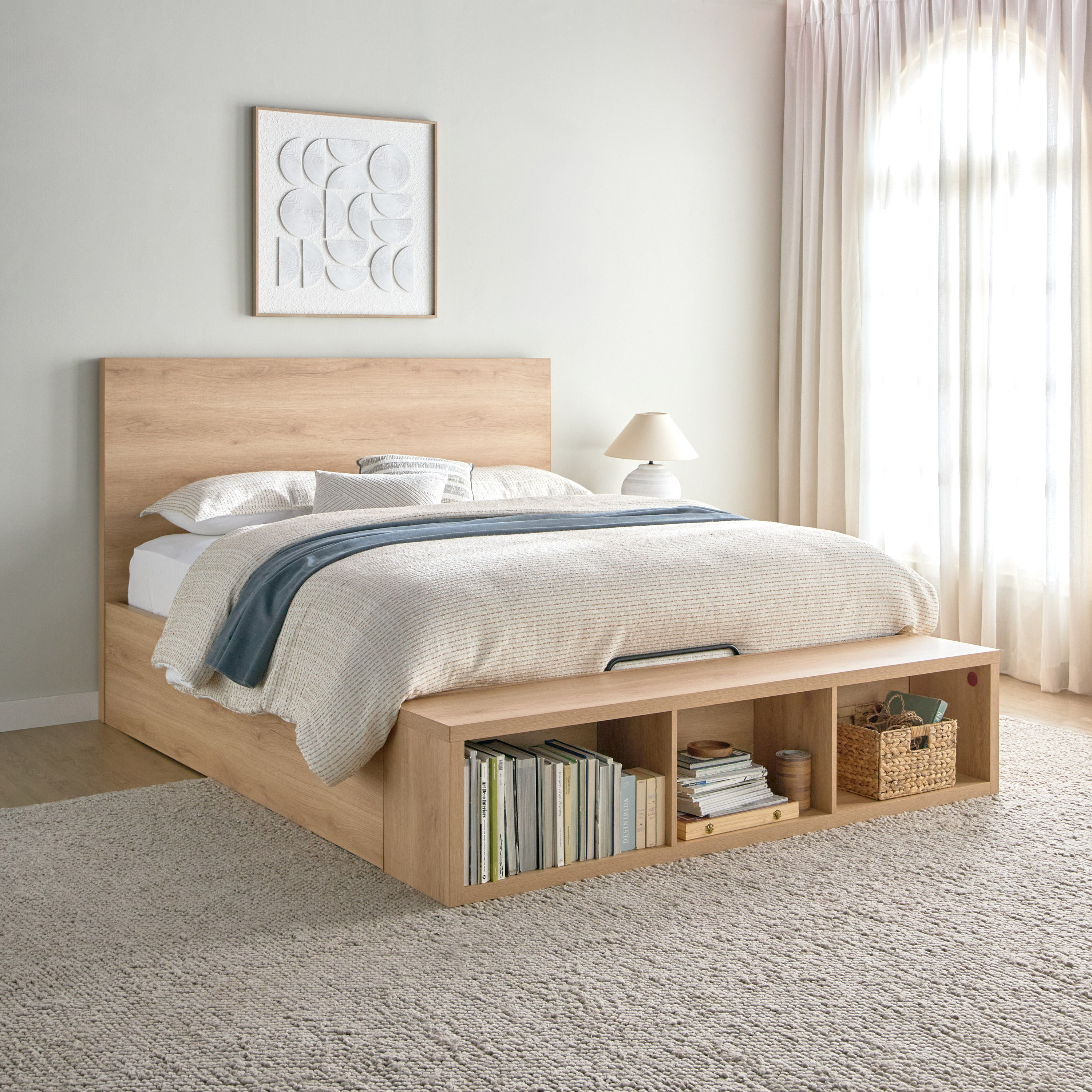 BED + MATTRESS with storage - 160x200 cm 【公式通販】