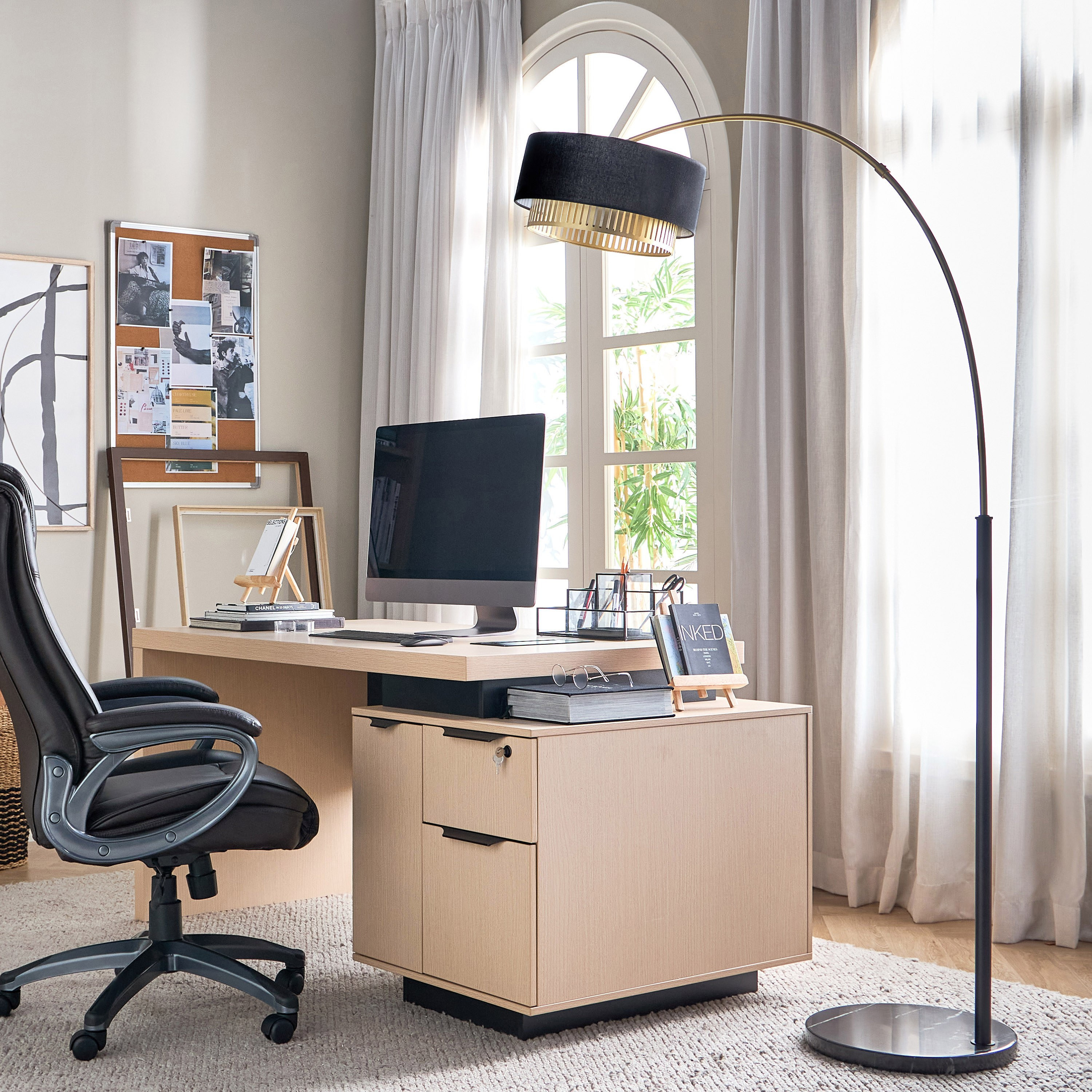 مصباح أرضية قوس معدن - لاني- 197 سم-household-lighting-floorlamps-image-5