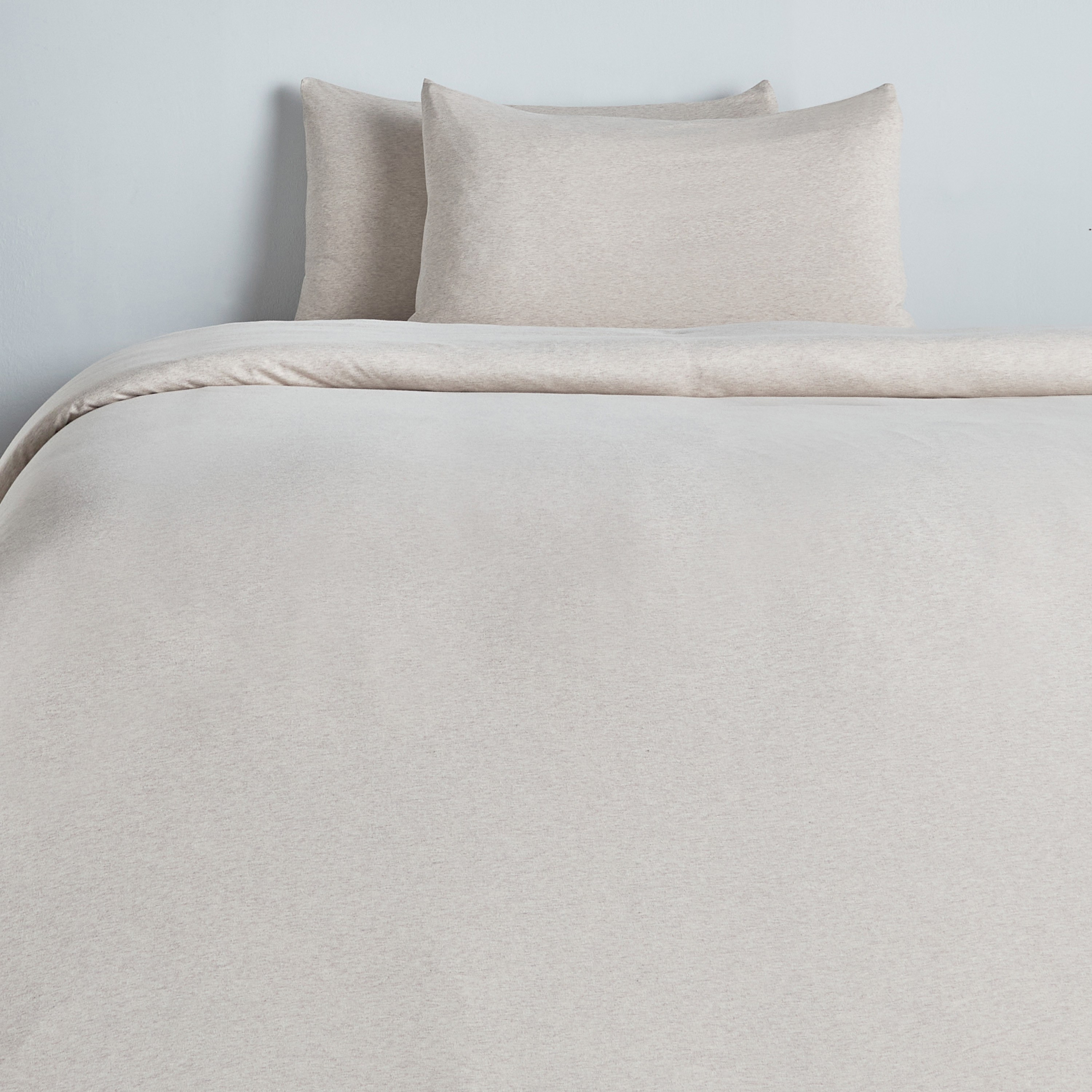Cloud Melange Turkish Cotton Jersey 3-Piece Full Duvet Cover Set - 160x200 cm-household-bedding-duvetandcovers-duvetcovers-image-2