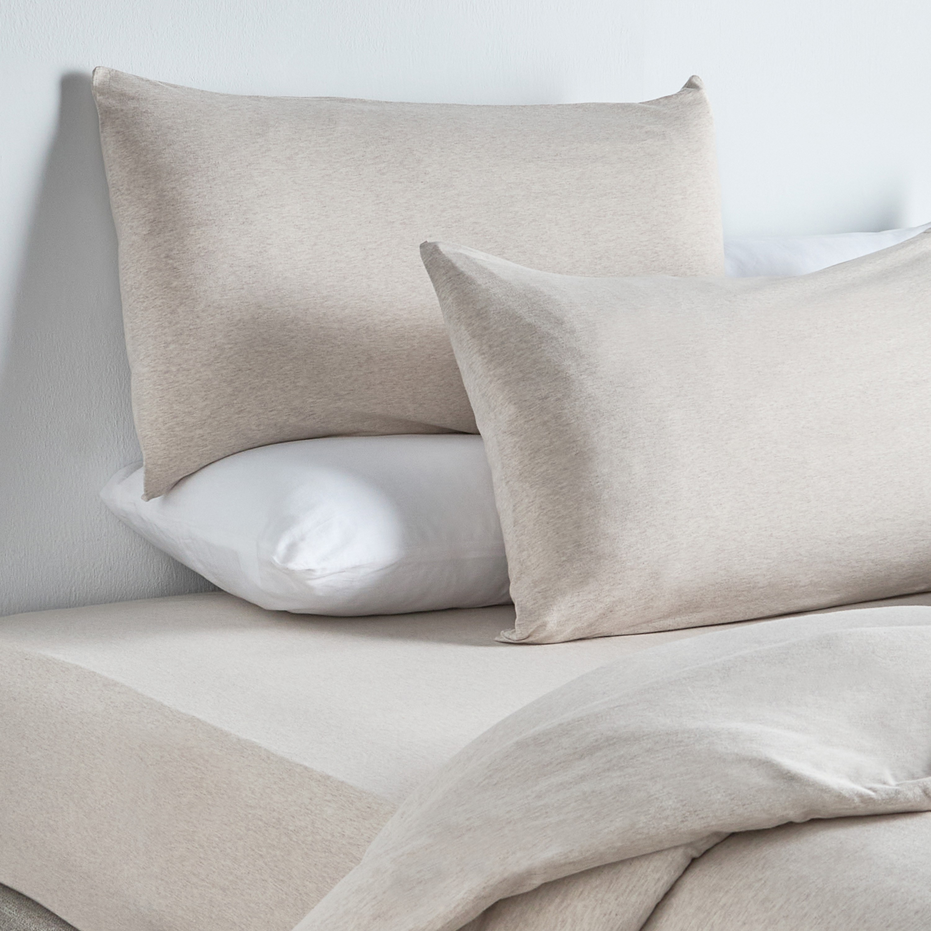 Cloud Melange Turkish Cotton Jersey Full Fitted Sheet - 120x200 cm-household-bedding-sheetsandpillowcases-fittedsheets-image-3