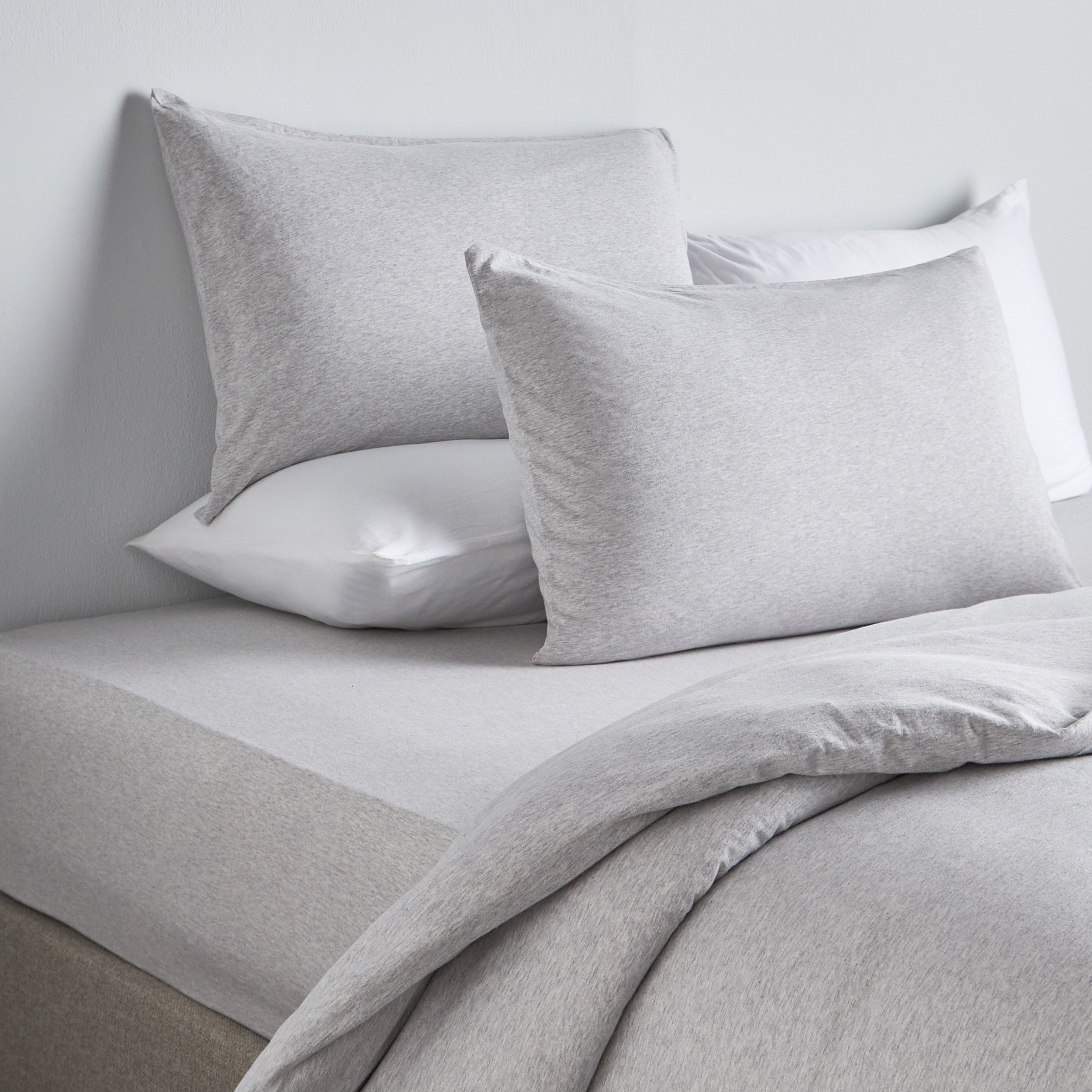 Cloud Melange Turkish Cotton Jersey Full Fitted Sheet - 120x200 cm-household-bedding-sheetsandpillowcases-fittedsheets-image-3