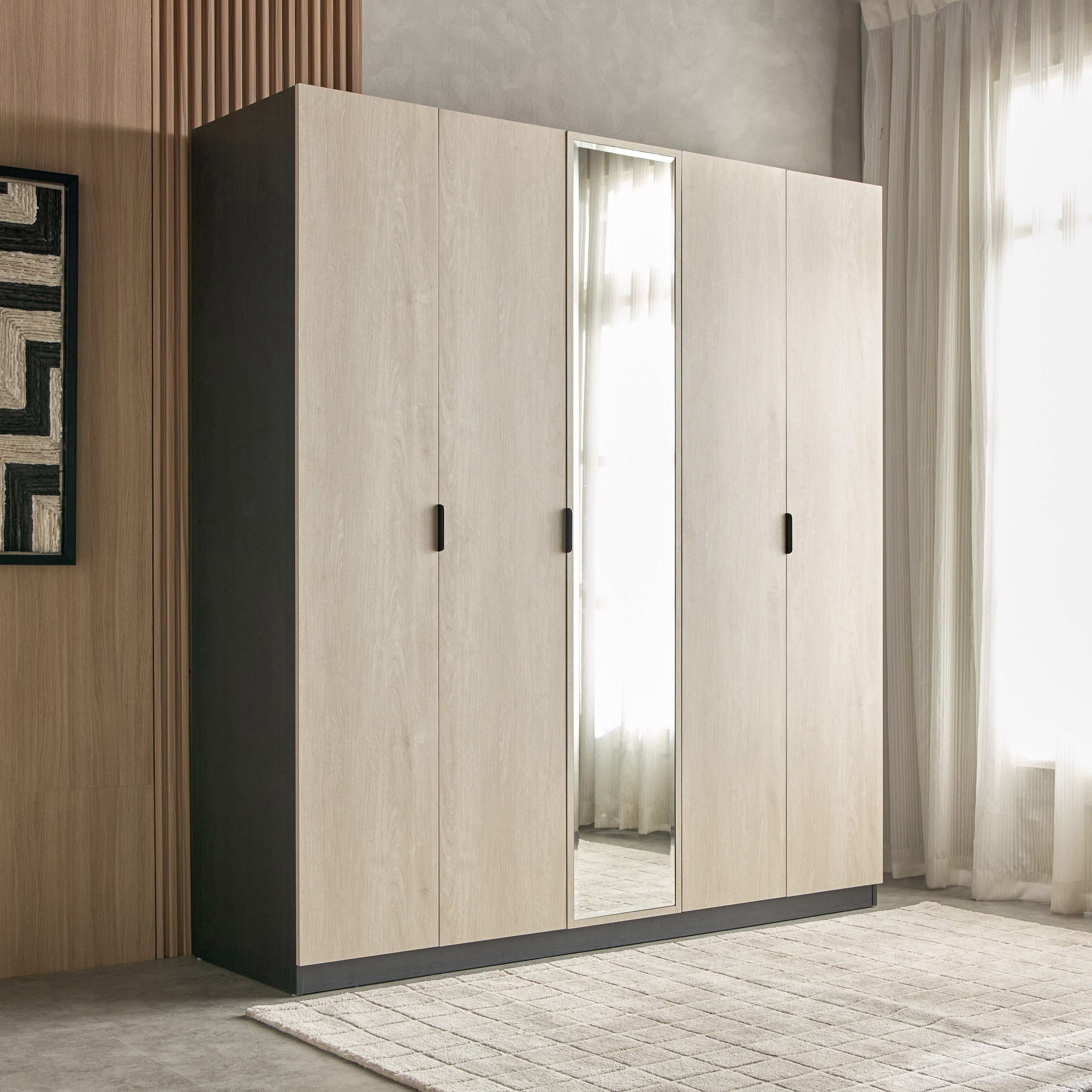 Rubik 5-Door Wardrobe with Drawer