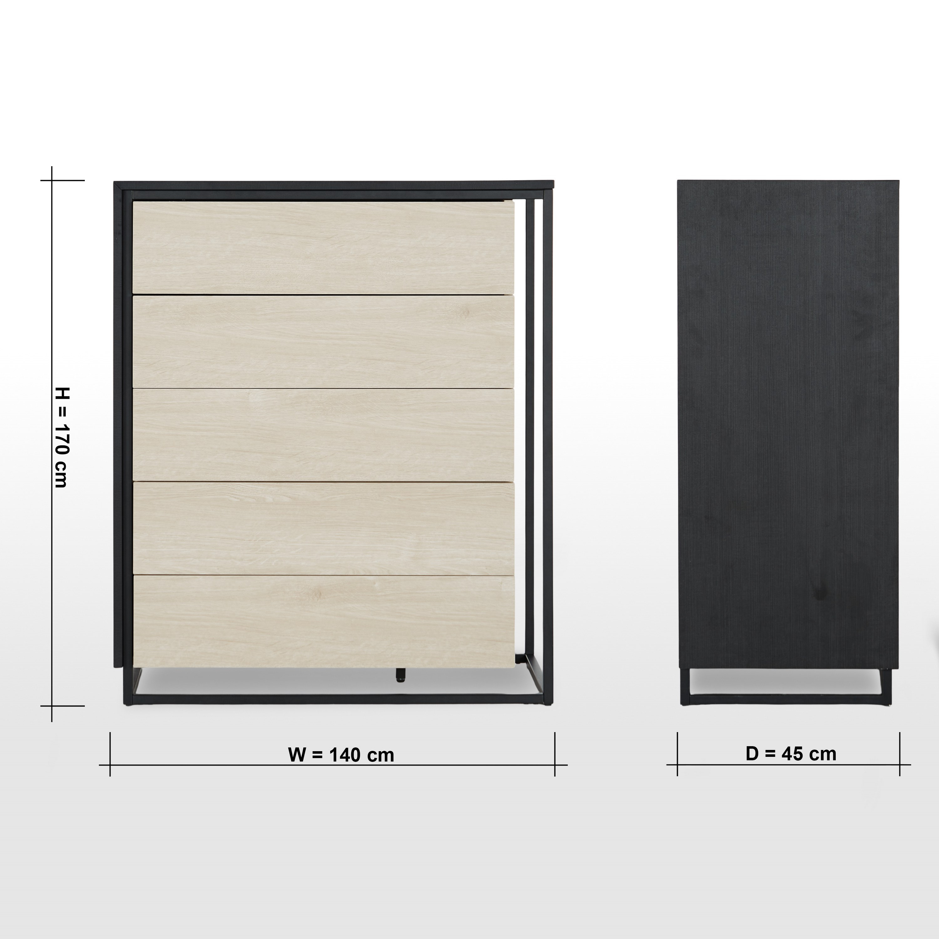 وحدة تخزين 5 أدراج - روبيك-furniture-bedroom-chestofdrawers-image-7
