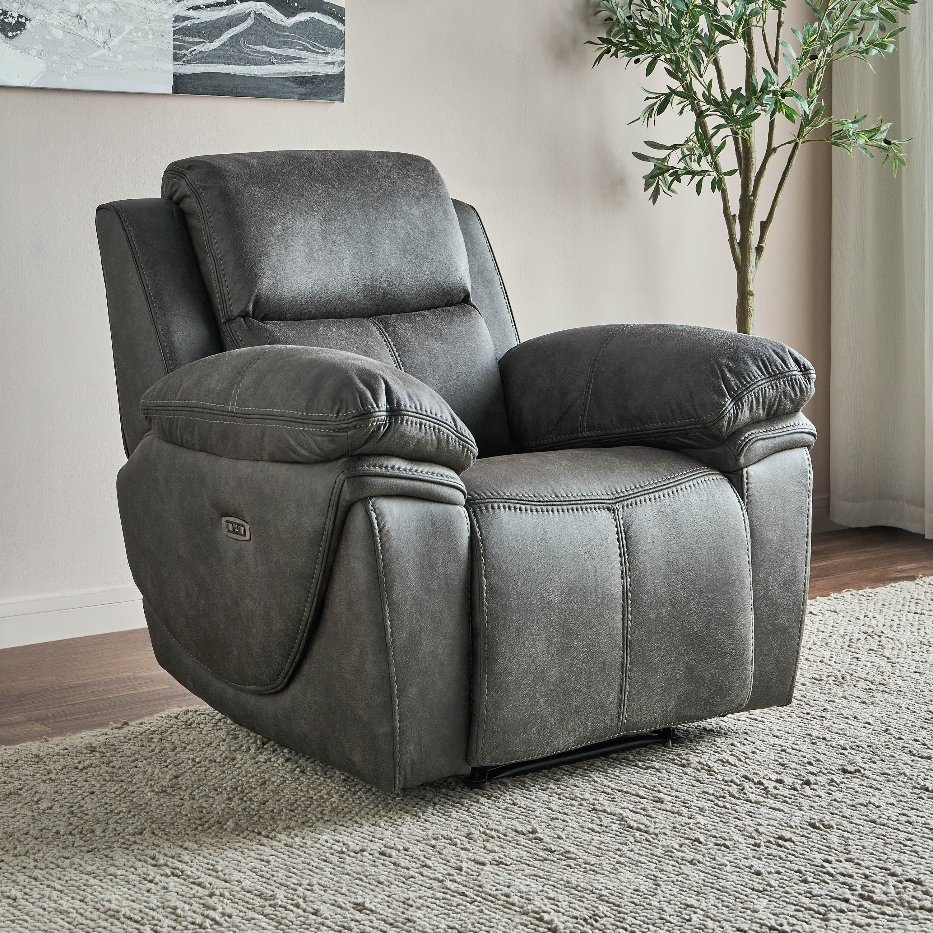 Shop Kenoha Fabric Electric Recliner Online Home Centre UAE