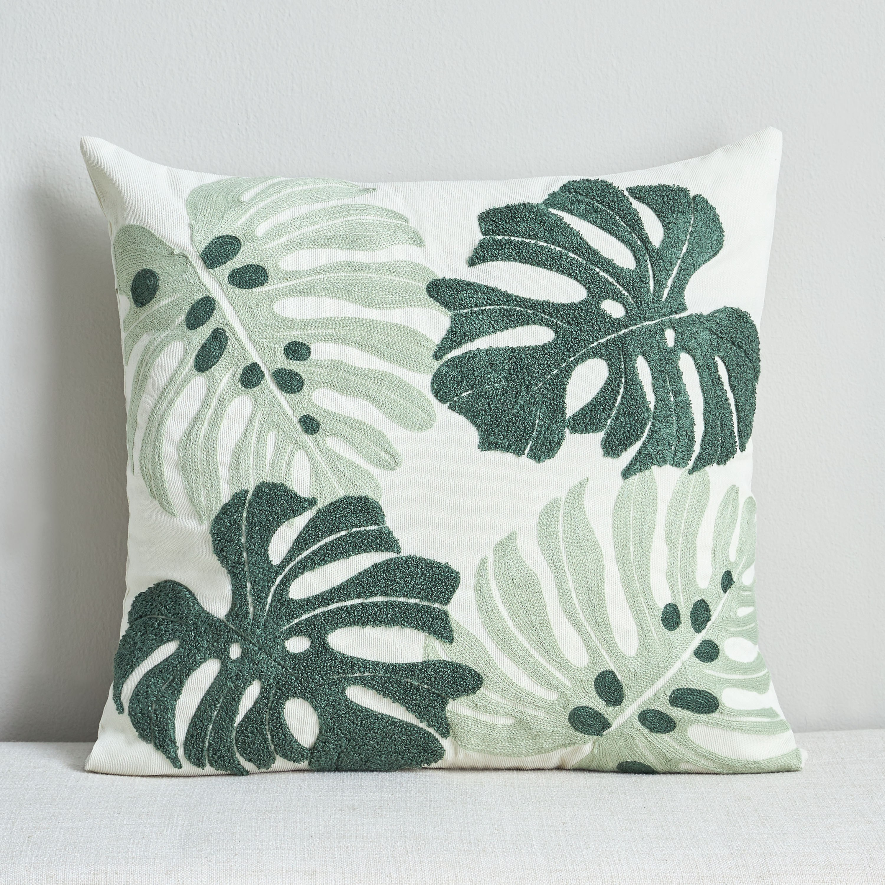 غطاء وسادة بتطريز أوراق شجر- آريس - 50x50 سم-household-cushionsandthrows-cushioncovers-image-1