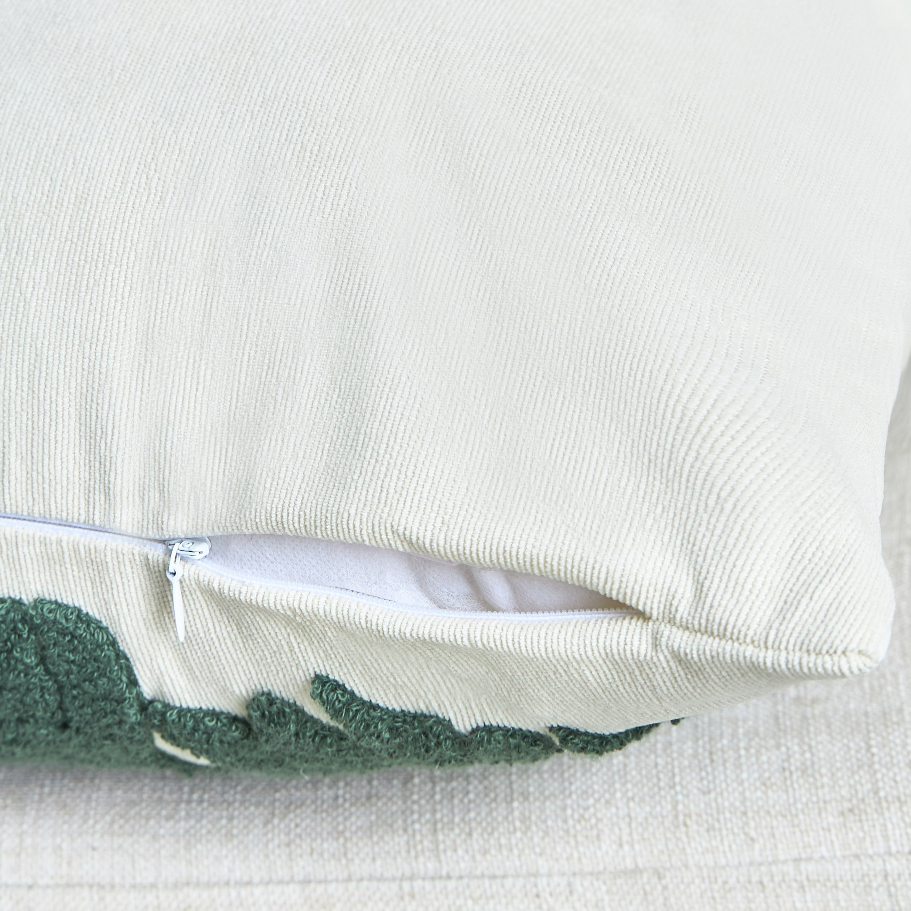 Iris Leaves Embroidered Cushion Cover - 50x50 cm-household-cushionsandthrows-cushioncovers-image-3