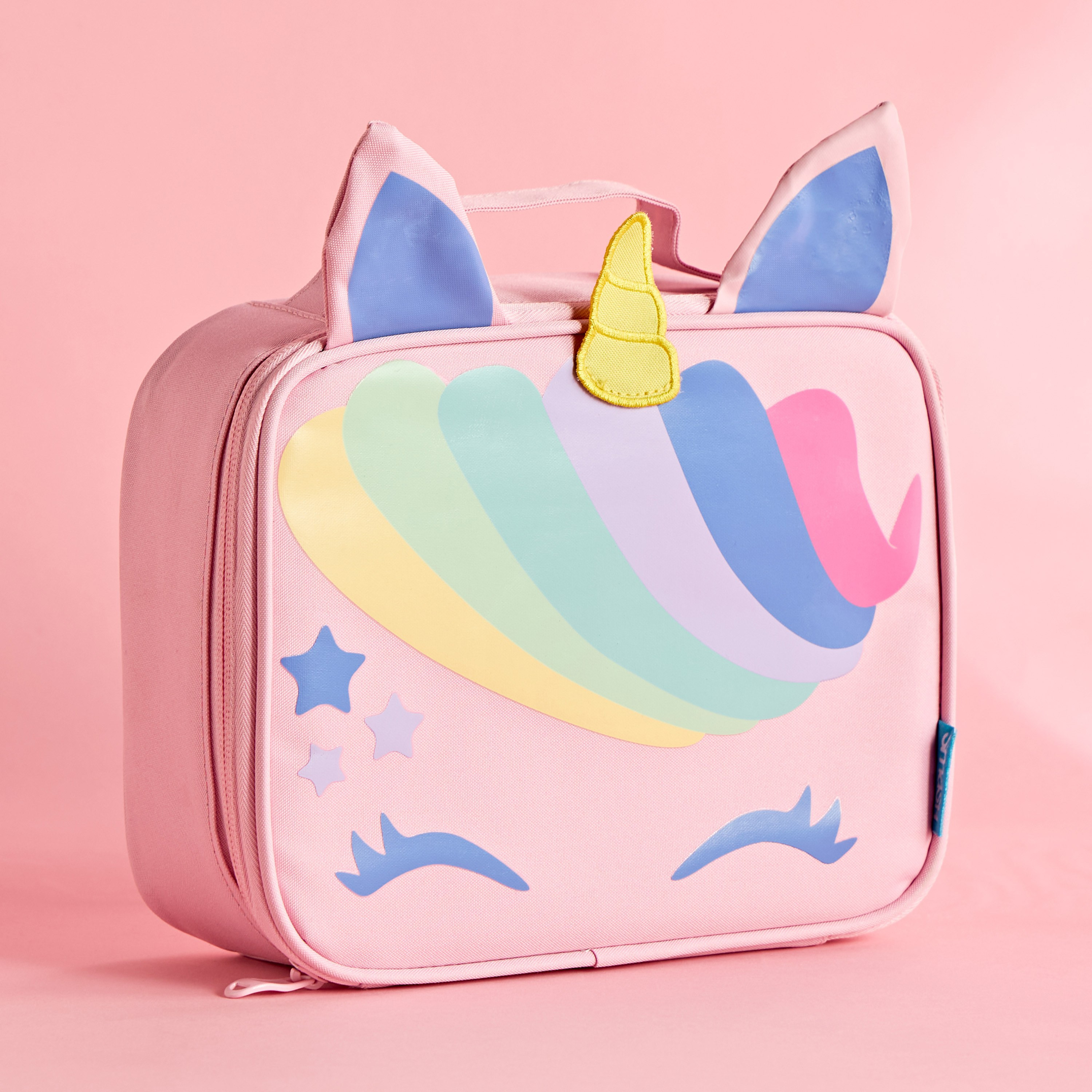 شنطة غداء بسحّاب وطبعات يونيكورن-babyandkids-eatanddrink-lunchboxesandbags-image-1