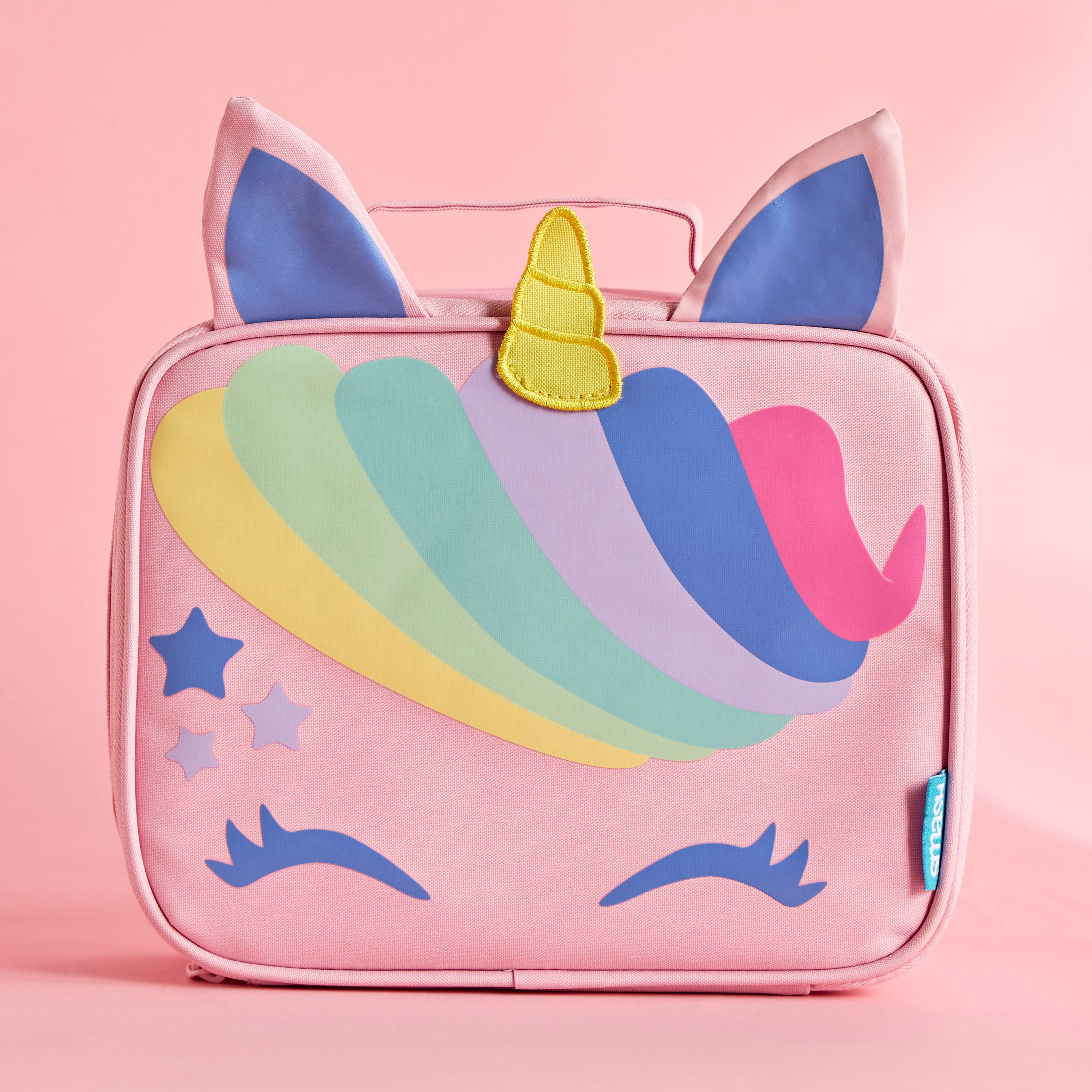 شنطة غداء بسحّاب وطبعات يونيكورن-babyandkids-eatanddrink-lunchboxesandbags-image-2