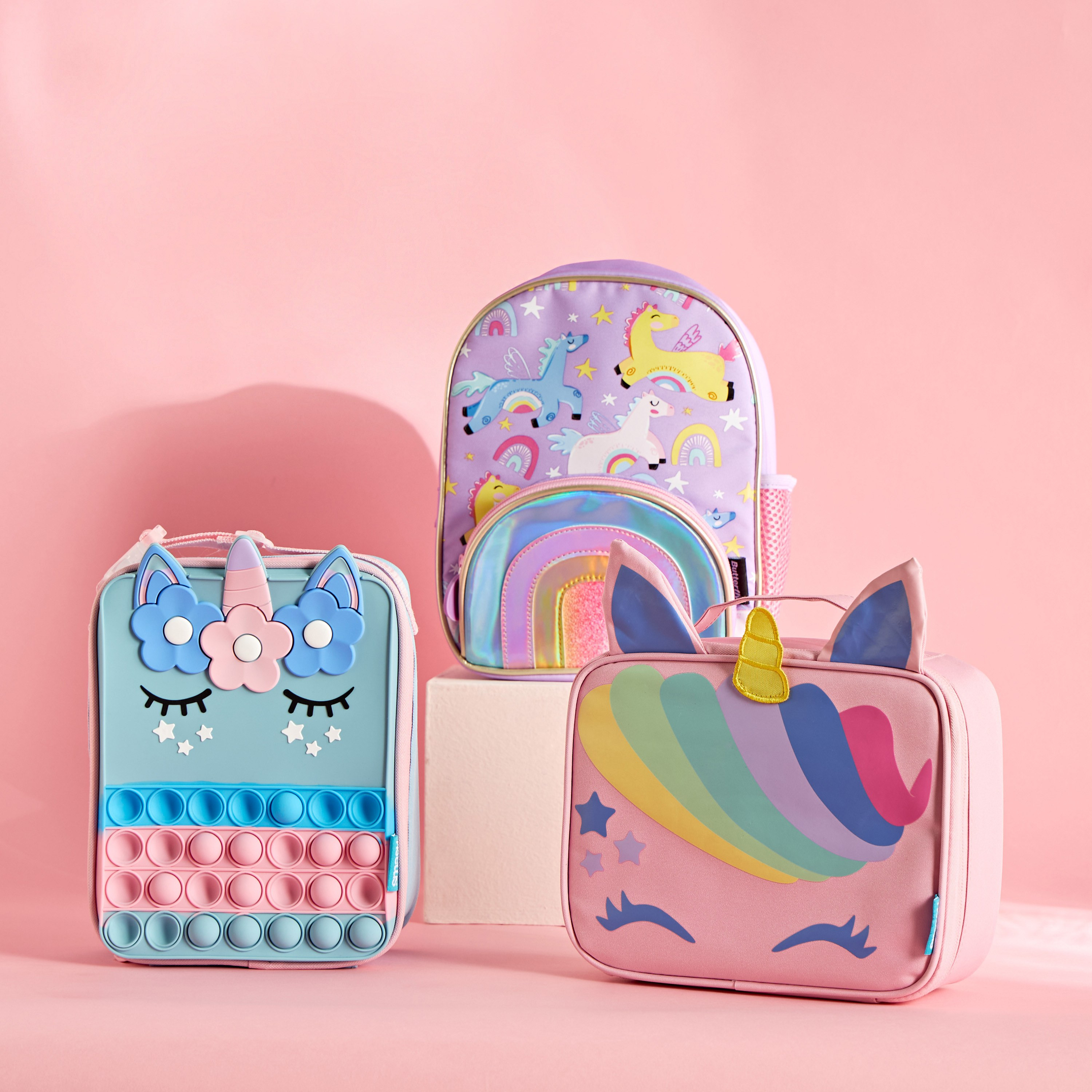 شنطة غداء بسحّاب وطبعات يونيكورن-babyandkids-eatanddrink-lunchboxesandbags-image-6
