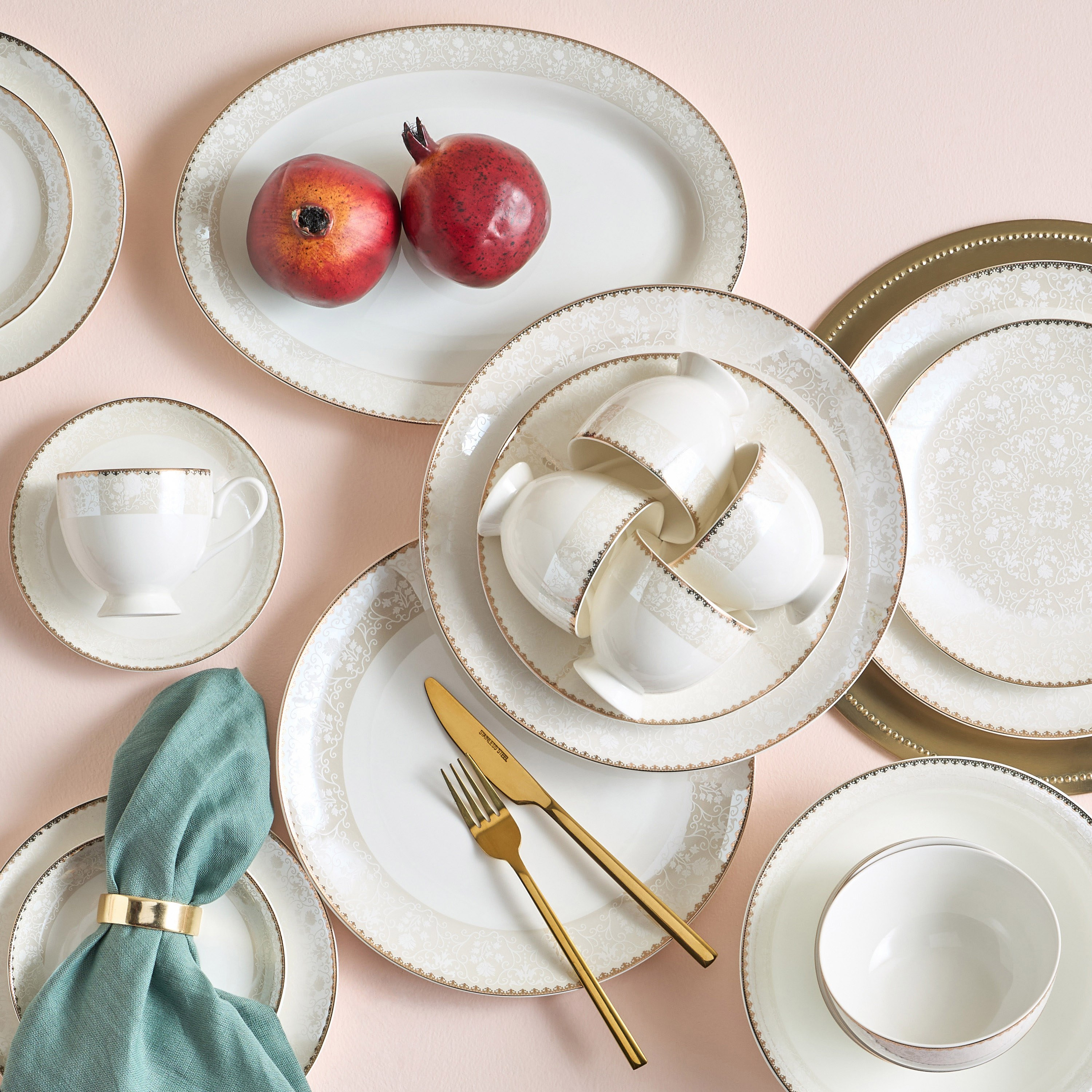 Reeya 32-Piece New Bone China Dinner Set - Serves 6-household-dining-dinnerware-dinnersets-image-1