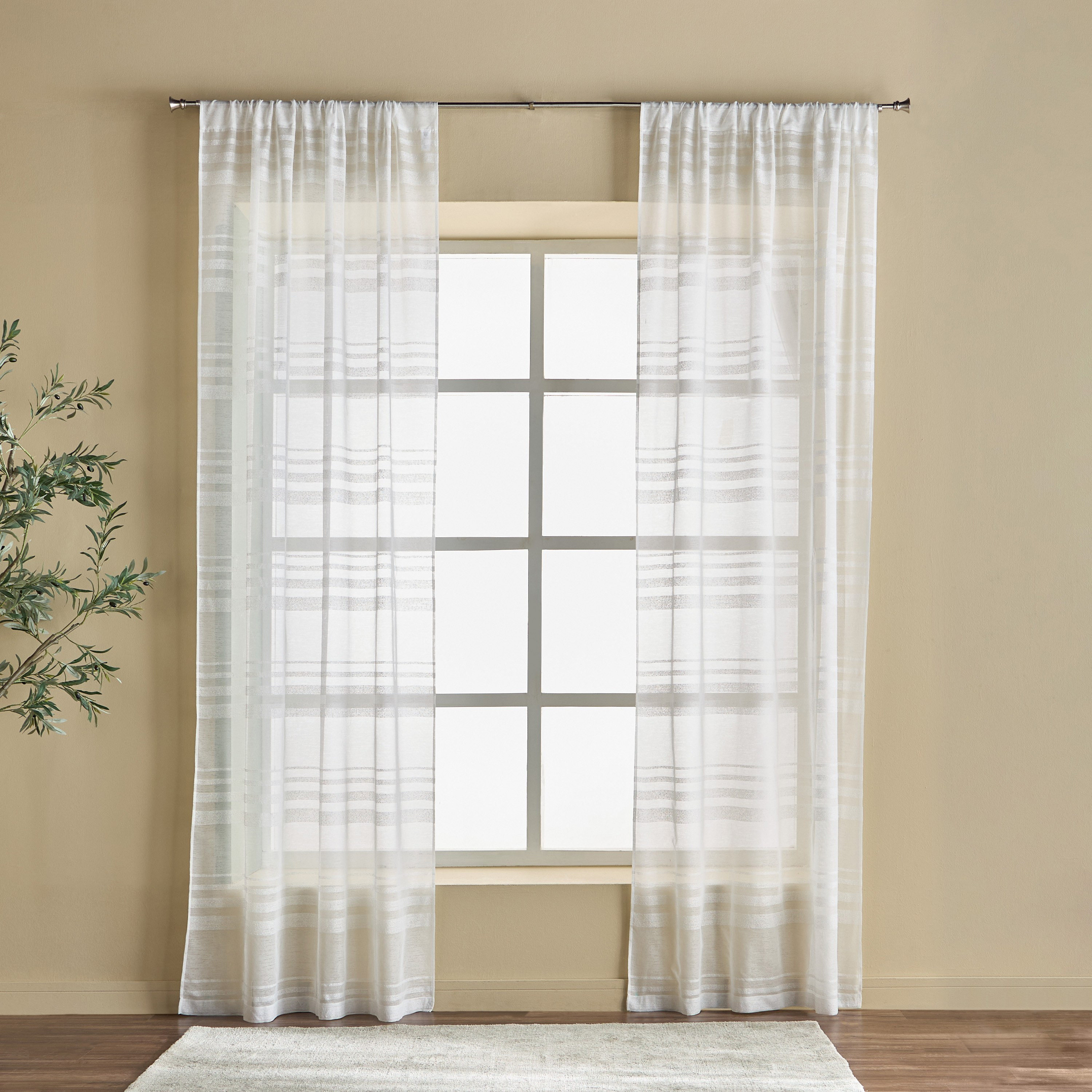 Maia 2-Piece Sheer Curtain Set - 140x300 cm-household-windows-curtains-image-1