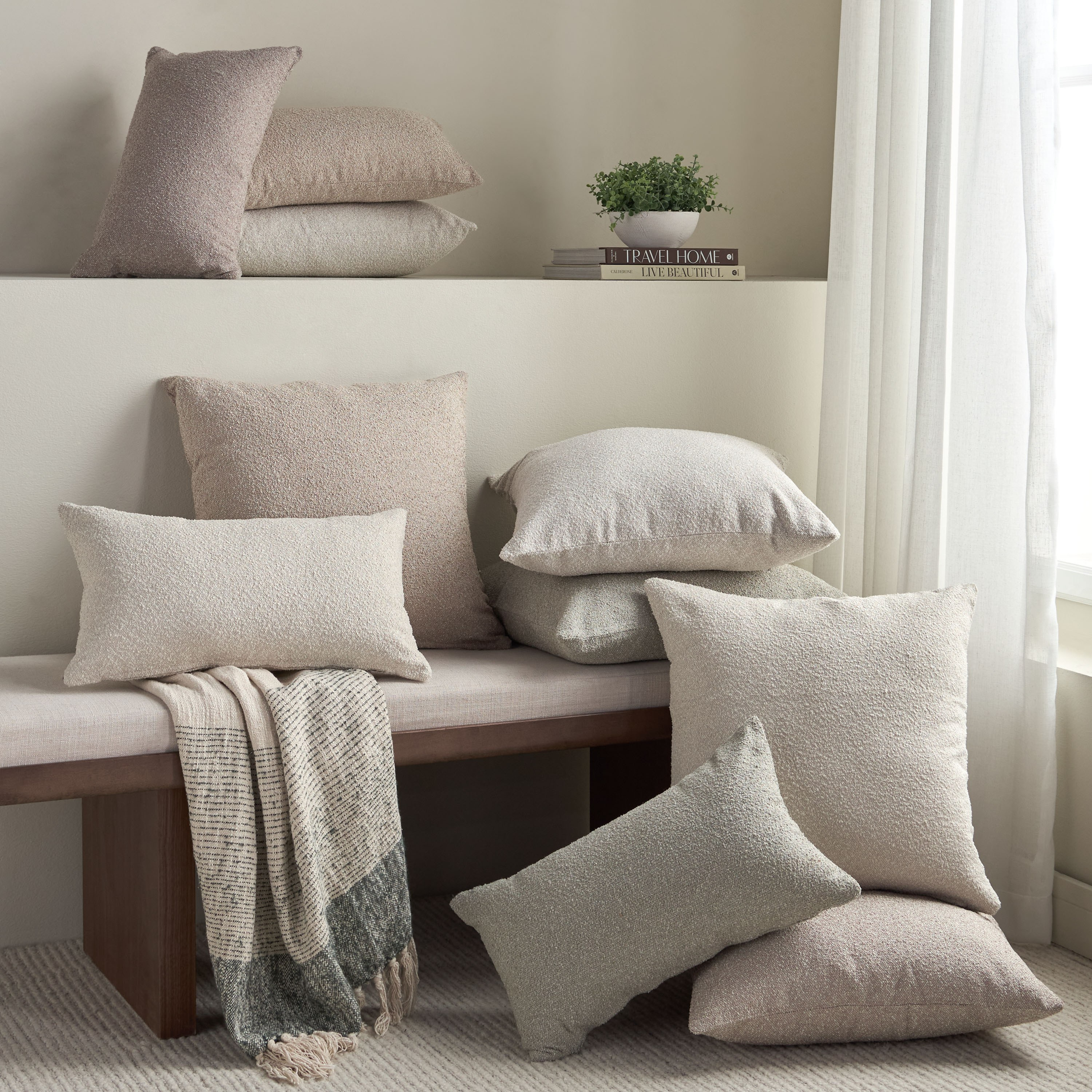 Teagan Boucle Cushion Cover - 50x50 cm-household-cushionsandthrows-cushioncovers-image-4