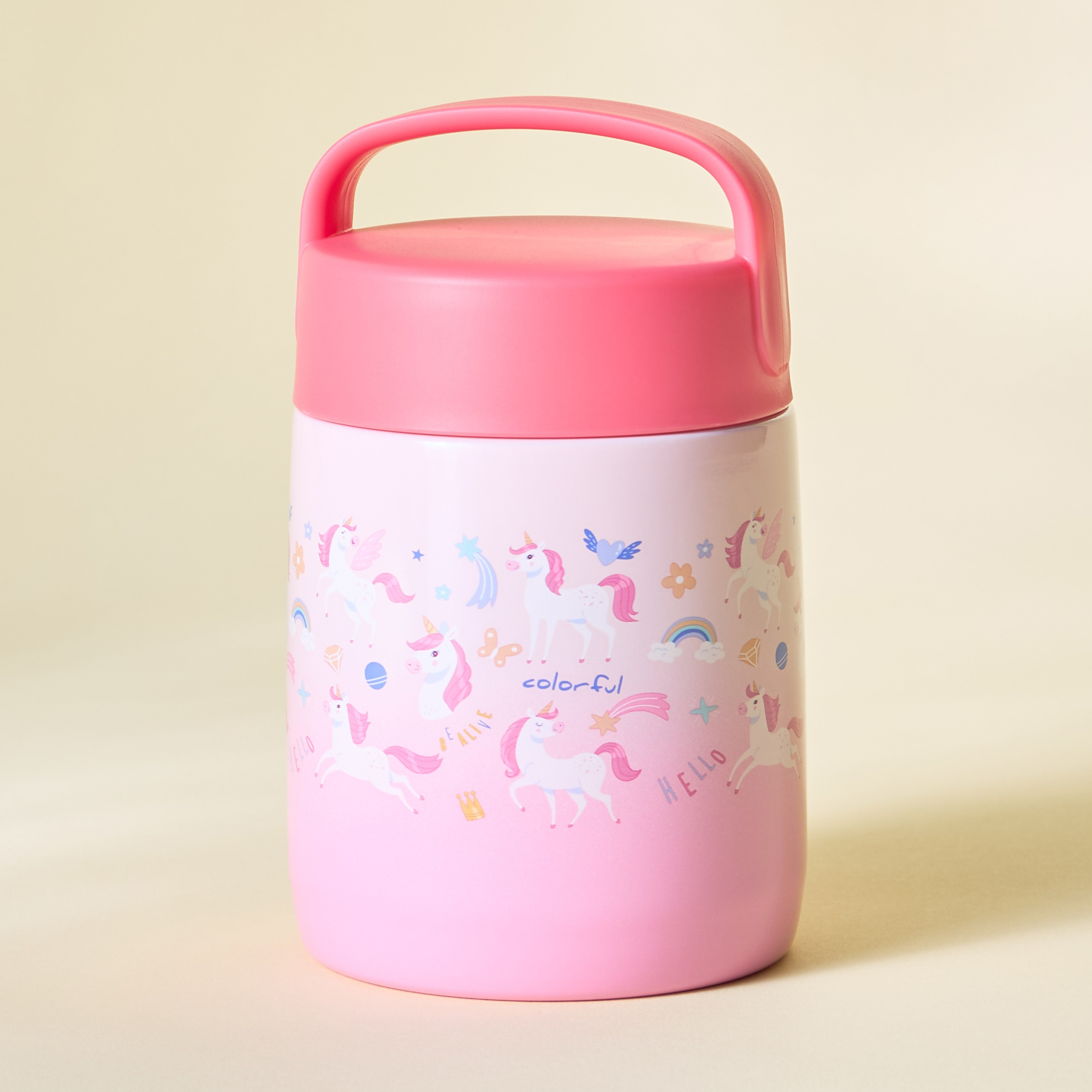 Happy Unicorn Food Jar with Handle-babyandkids-eatanddrink-foodstorage-image-1
