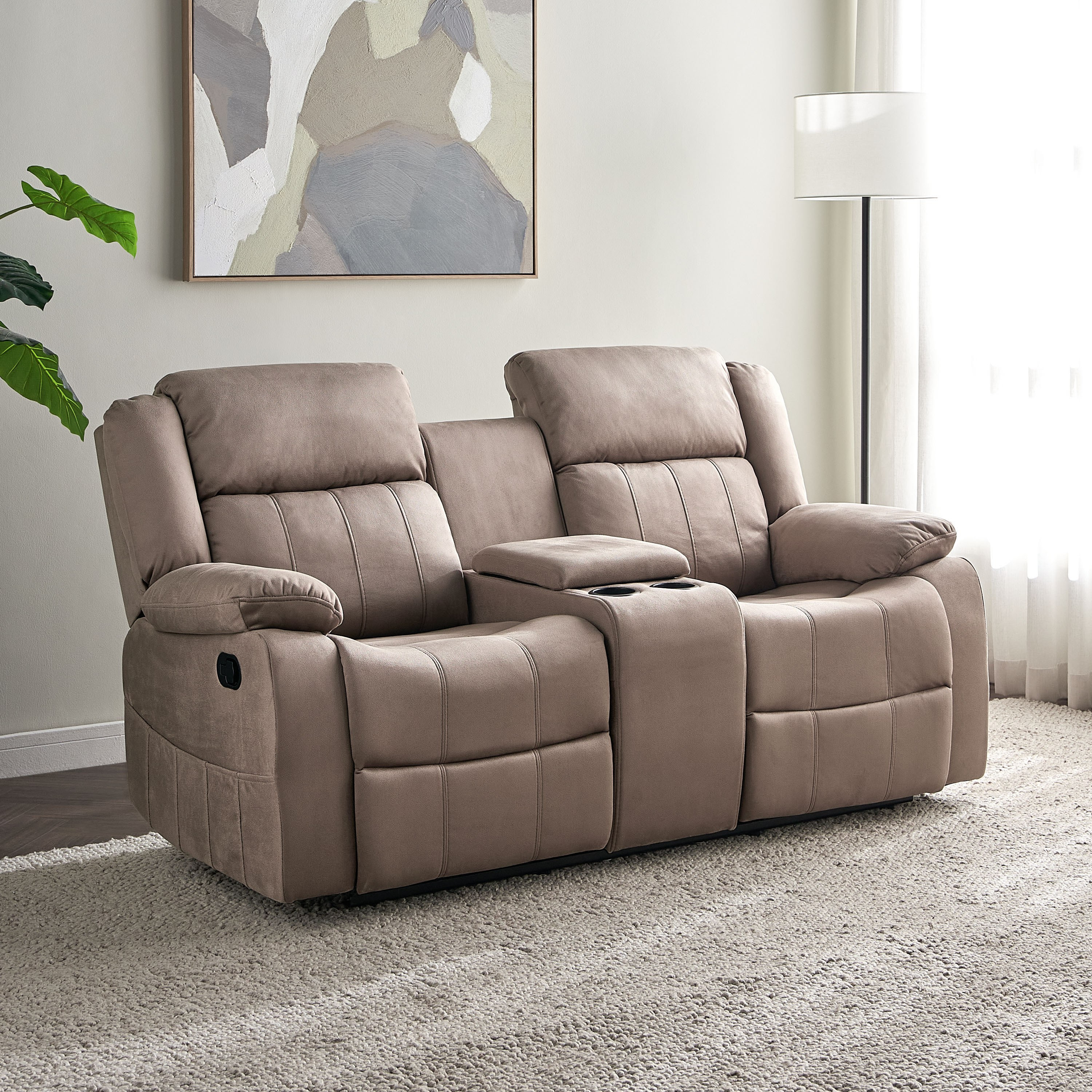 Baskin 2-Seater Fabric Rocking Recliner-furniture-sofaandseating-recliners-image-1