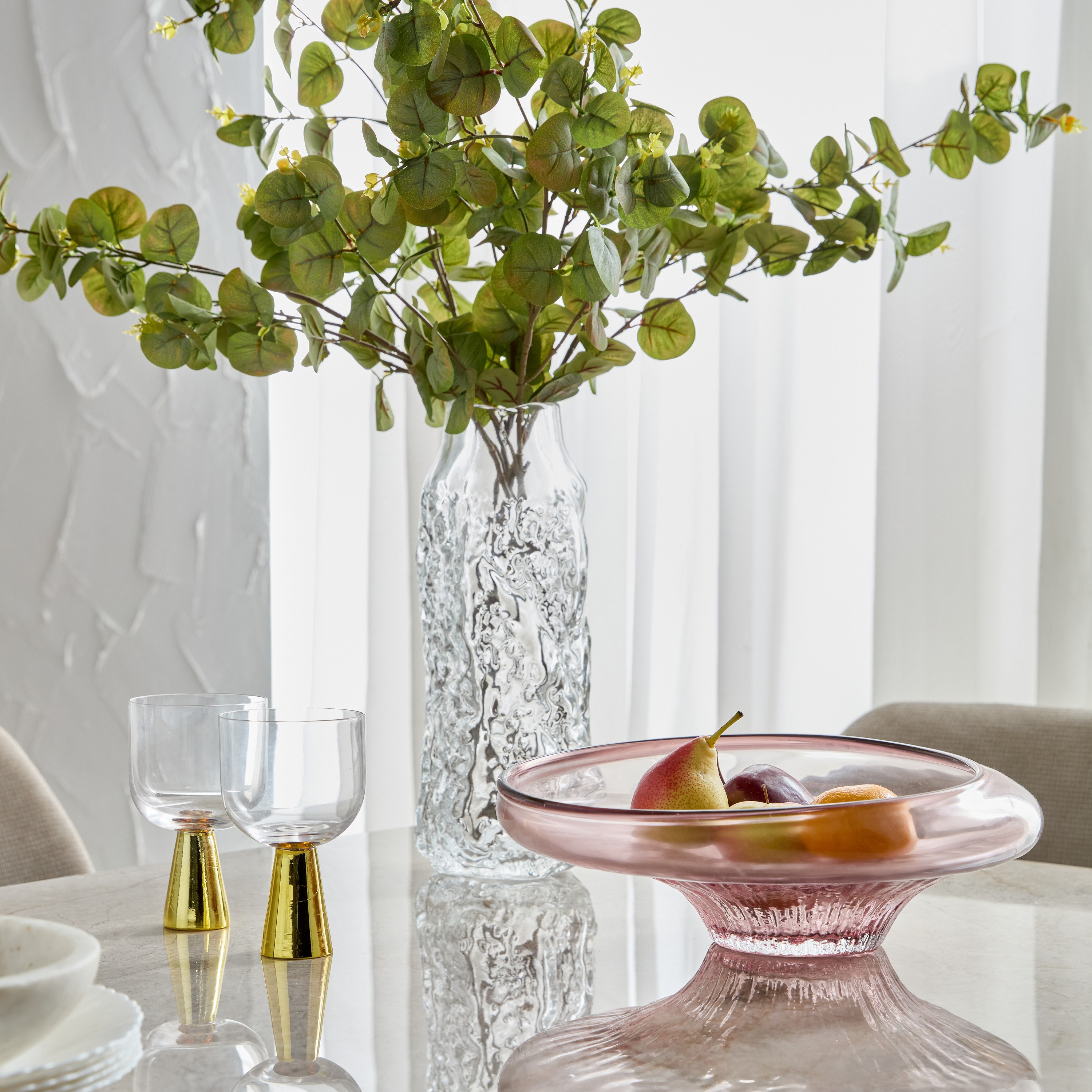 Ellero Glass Decorative Bowl - 32x34 cm-household-decor-vasesandbowls-image-3