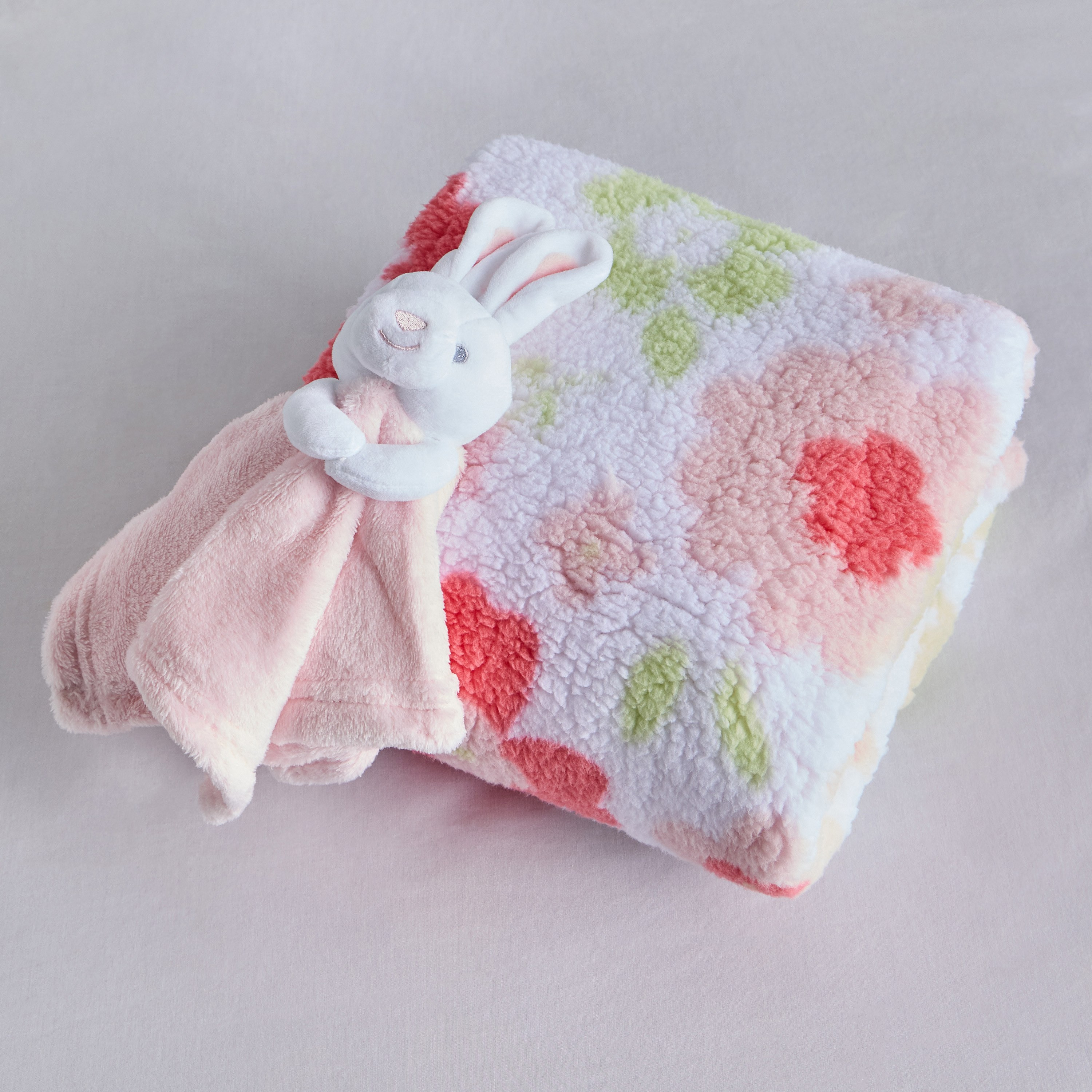 Shop Bunny Sherpa Baby Blanket 75x100 cm Online Homecentre Oman