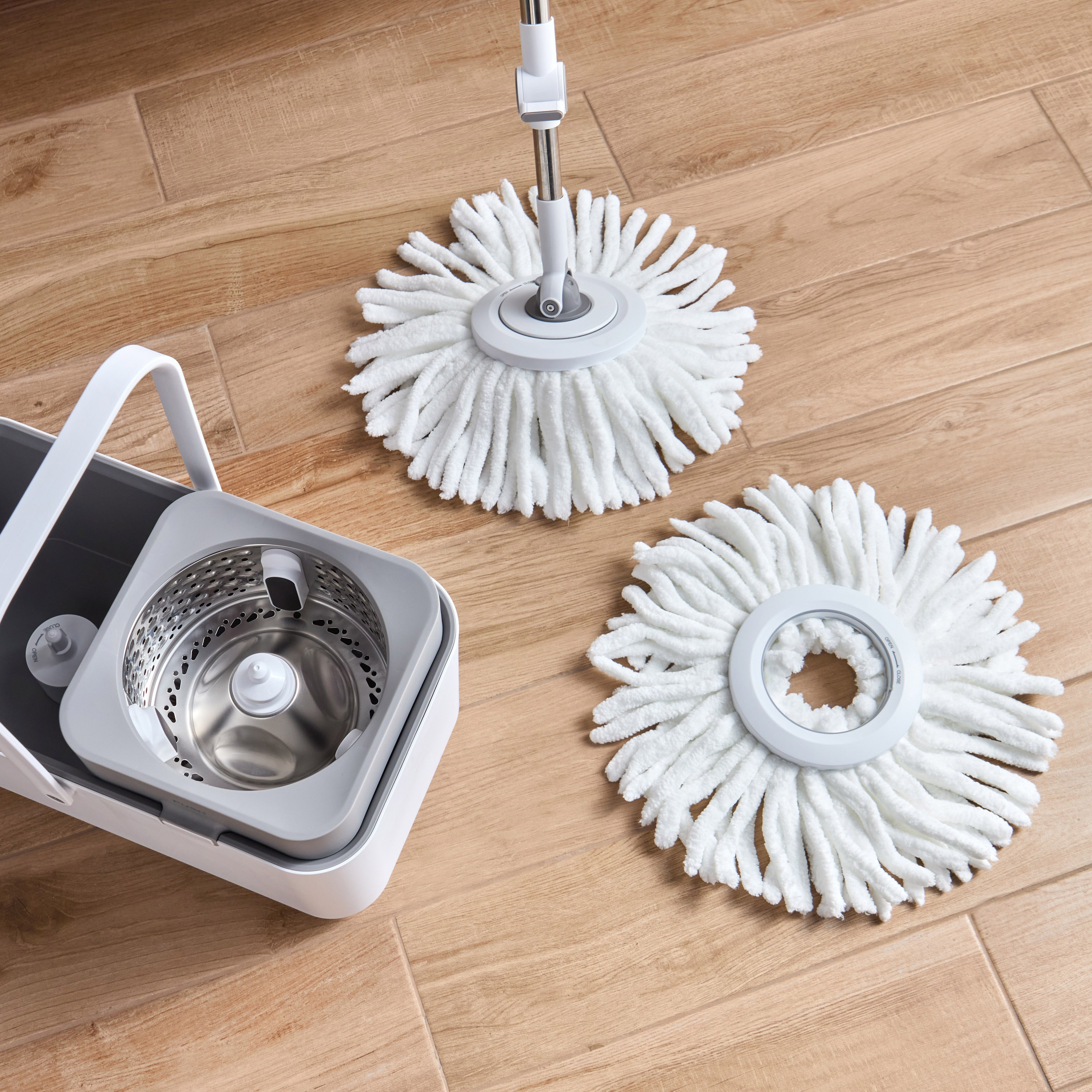 دلو ممسحة دوارة مع رأس ممسحة - لايتون-household-bathandlaundry-cleaning-broomsmopsanddusters-image-2