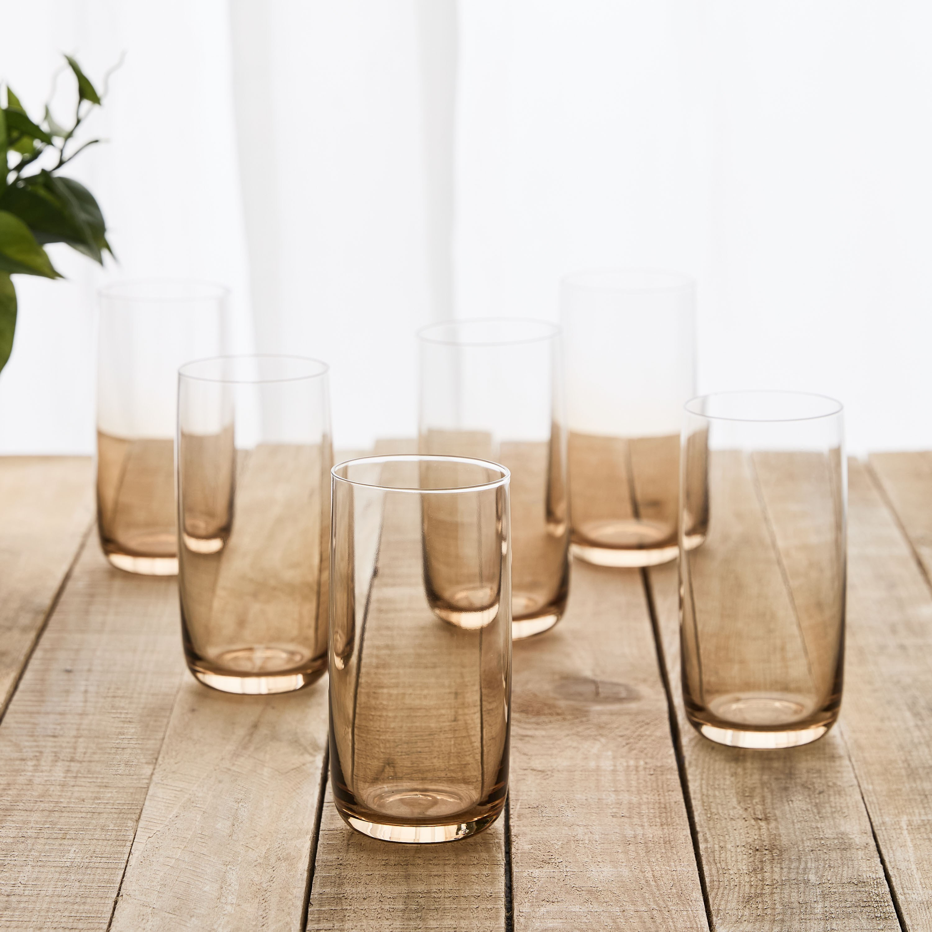 Earthy Pebble 6-Piece Hiball Glass Set - 500 ml-household-dining-glassware-drinkingglasses-image-1