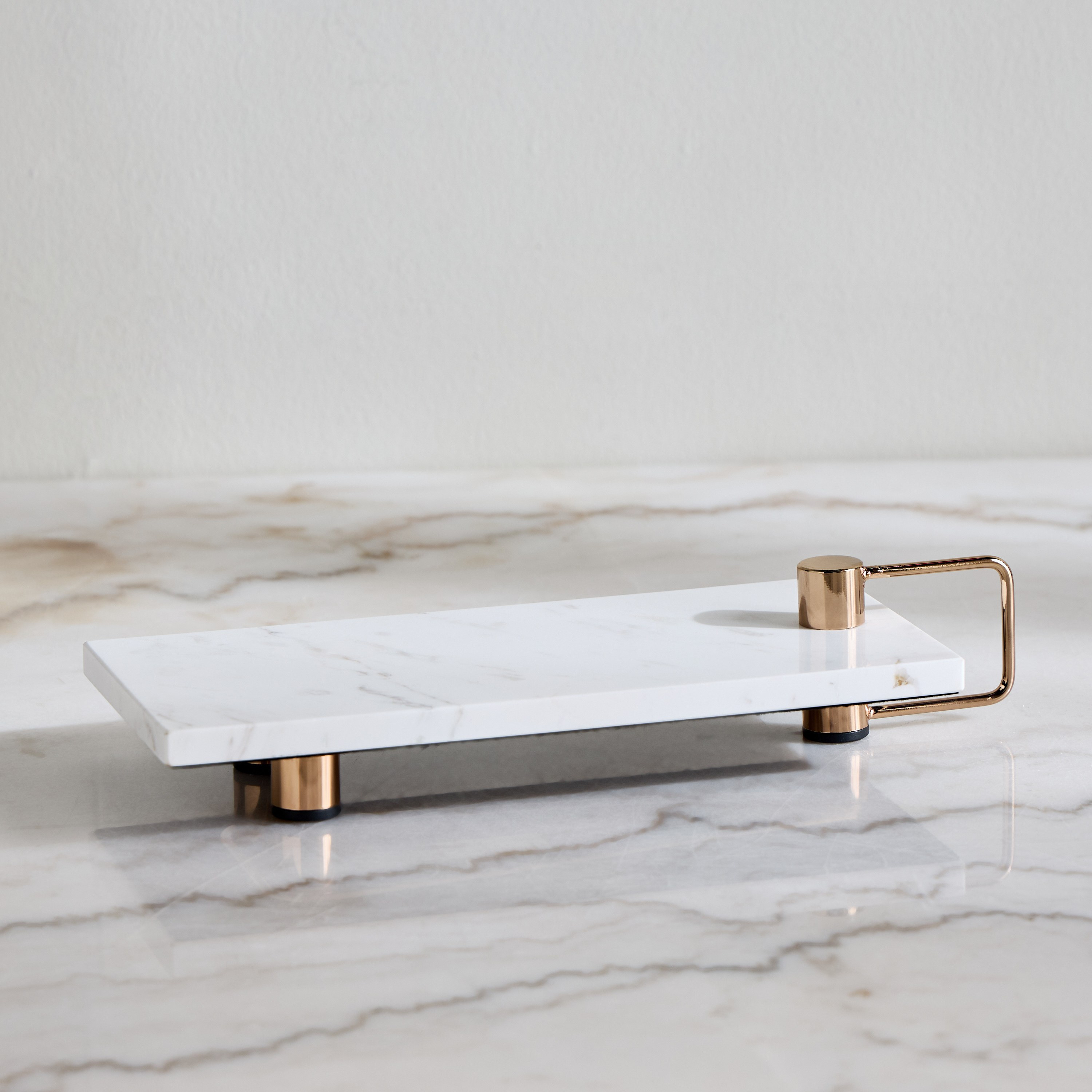 صحن ديكور رخام - هارلي - 14x33 سم-household-decor-boxesandtrays-image-1