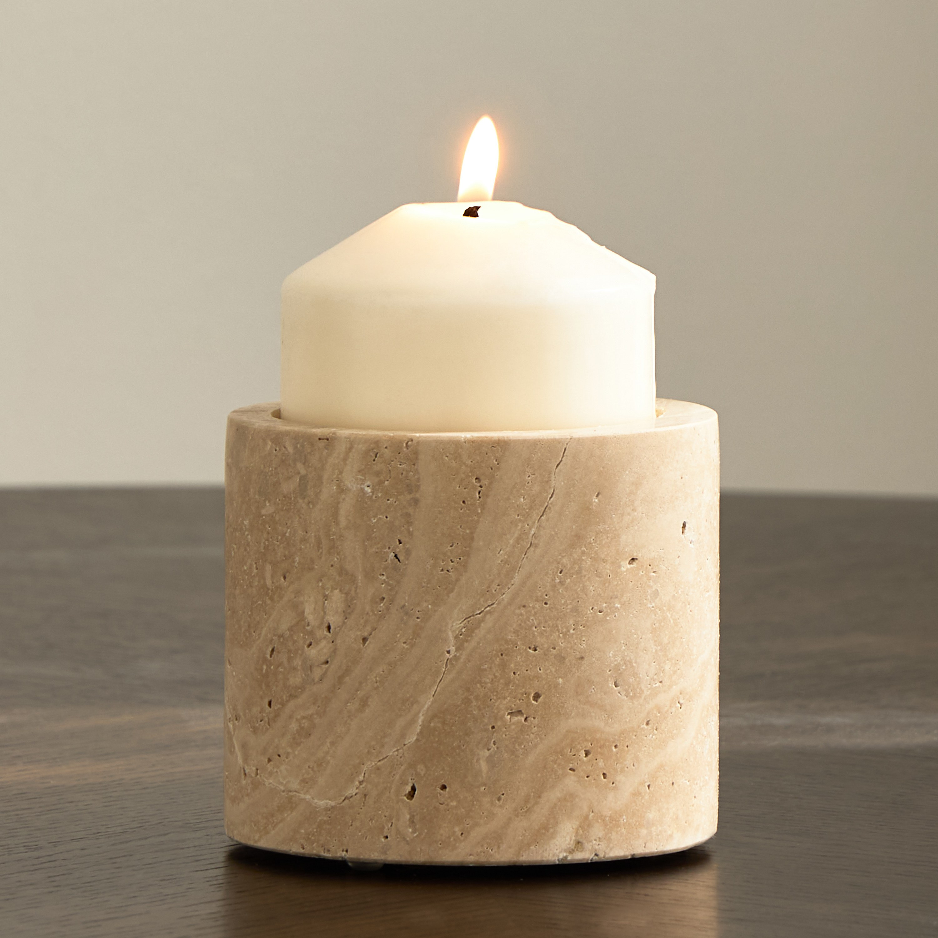 Earthy Pebbles Pillar Candleholder-household-decor-candleholdersandlanterns-image-2