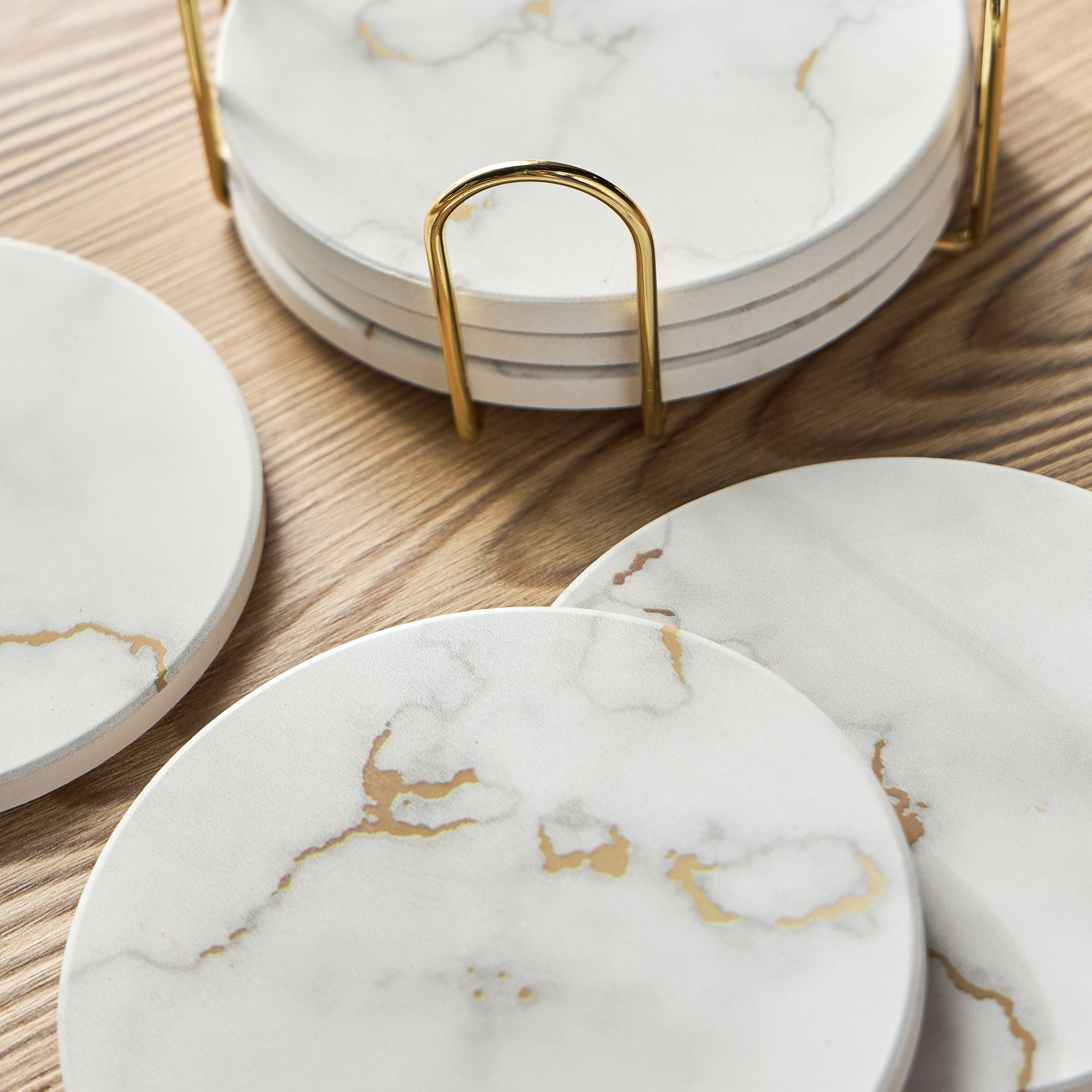 Sable 6-Piece Coaster Set - 10 cm-household-dining-tablelinen-napkinsandaccessories-image-2