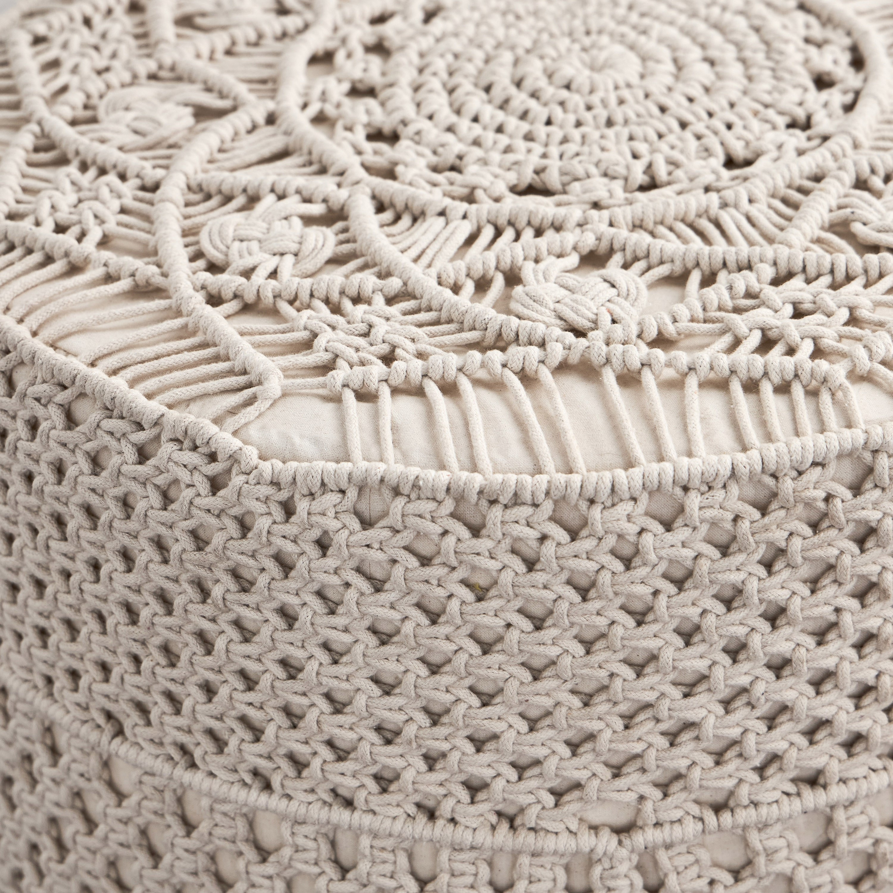 Macrame Pouf - 40x50 cm-household-cushionsandthrows-poufs-image-3