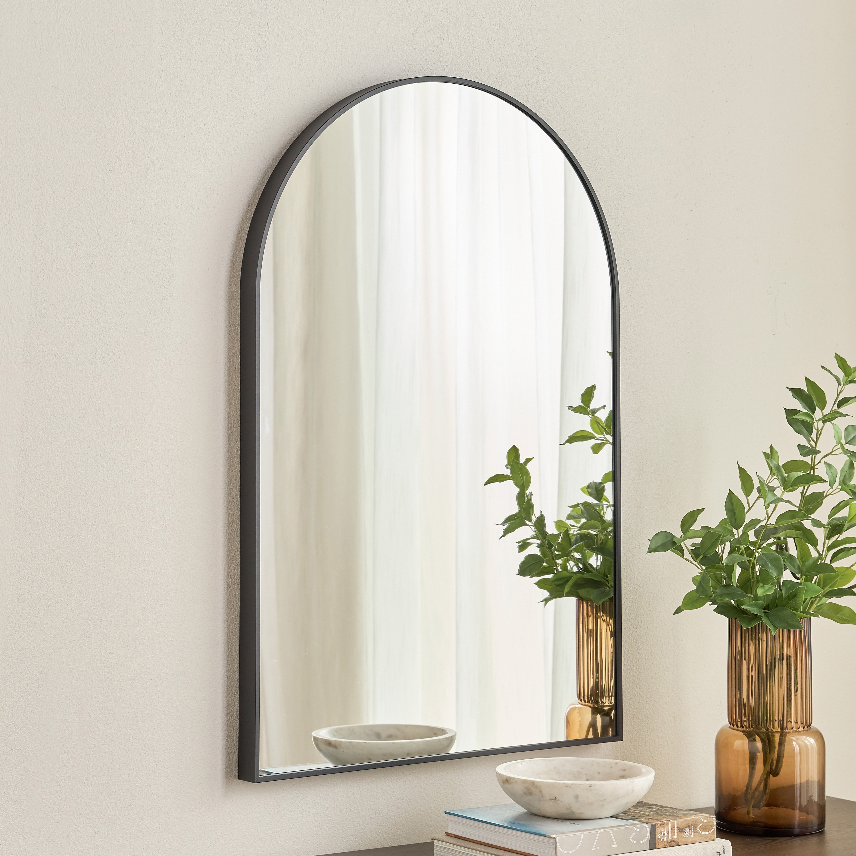 Artemis Arch Wall Mirror - 90x60 cm-household-walldecorandmirrors-mirrors-wallmirrors-image-1