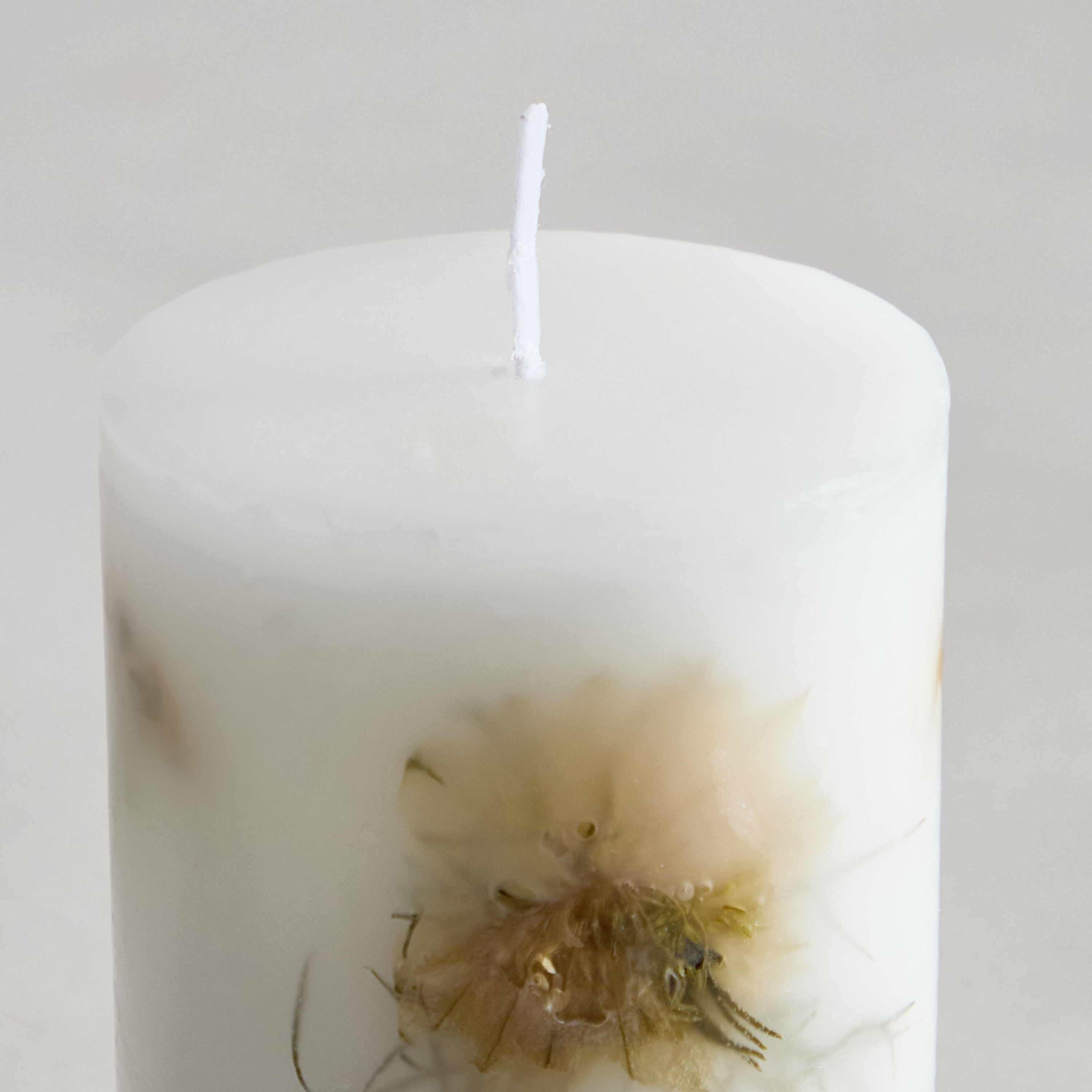 Botanic Unscented Pillar Candle - 30 h-household-homefragrance-candles-image-2