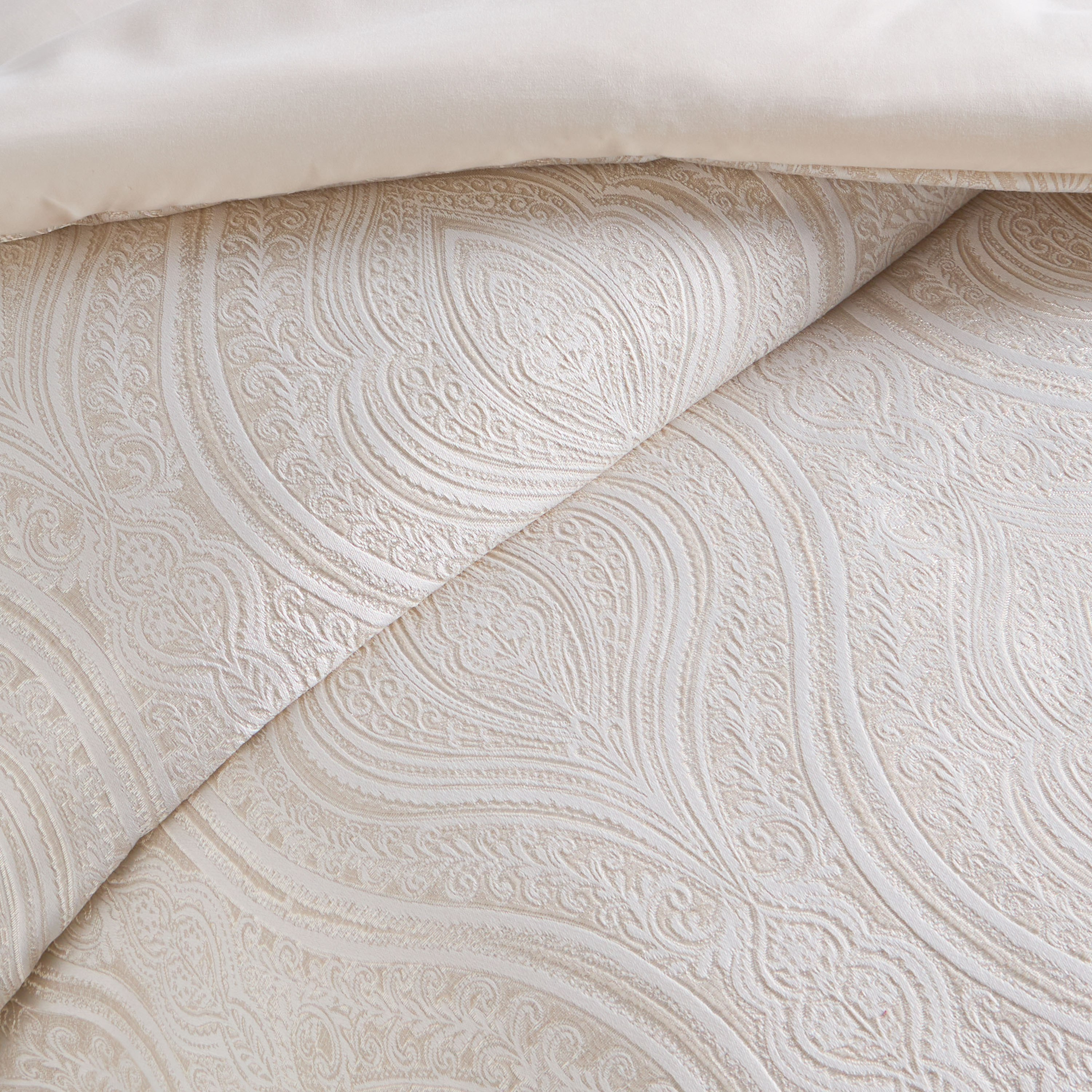 طقم لحاف سوبر كينج 5 قطع من الألياف الدقيقة بيزلي جاكار- أفالون - 240x260 سم-household-bedding-comfortersandbedspreads-comforters-image-4