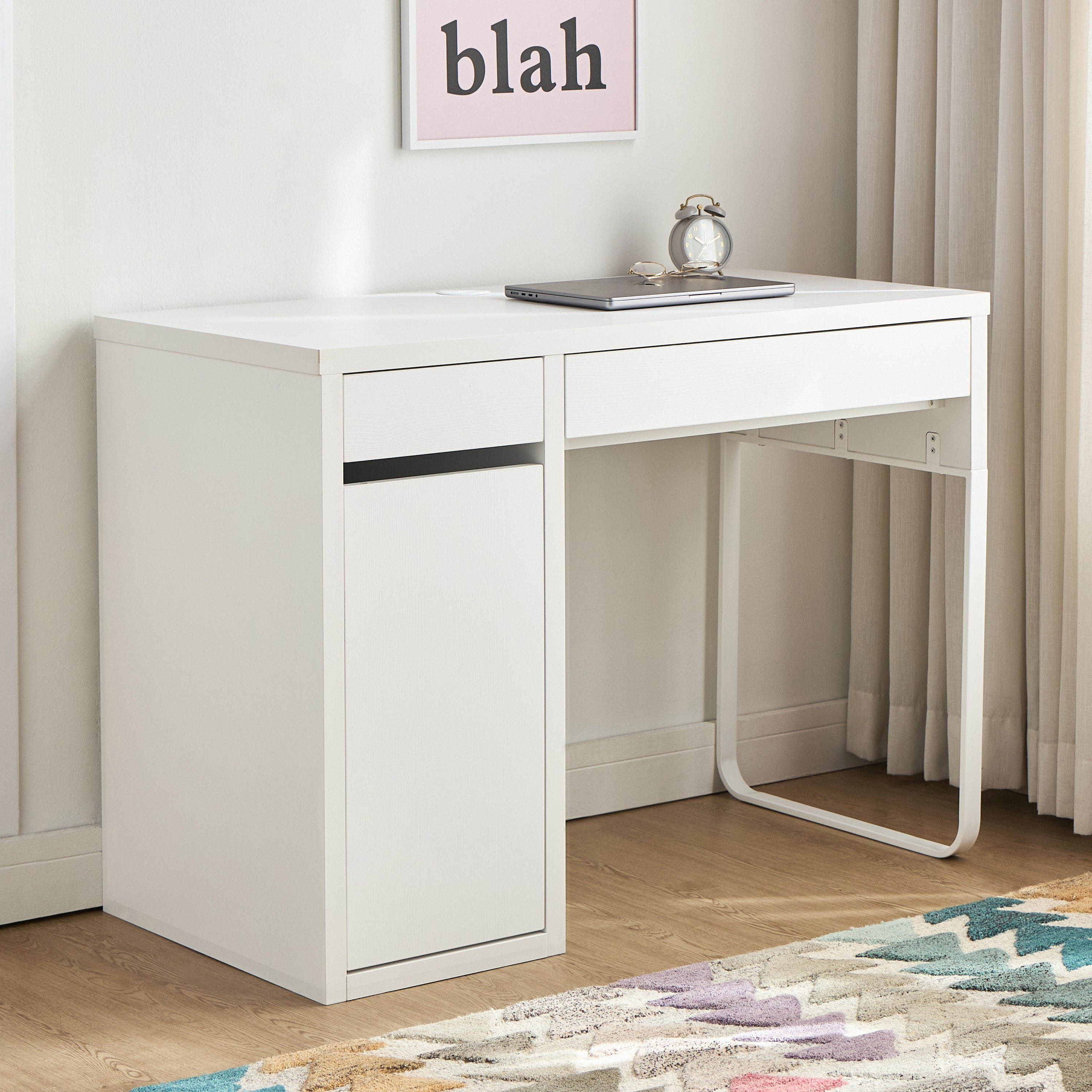 Miller Study Desk with Cabinet-babyandkids-roomfurniture-studydesks-image-1