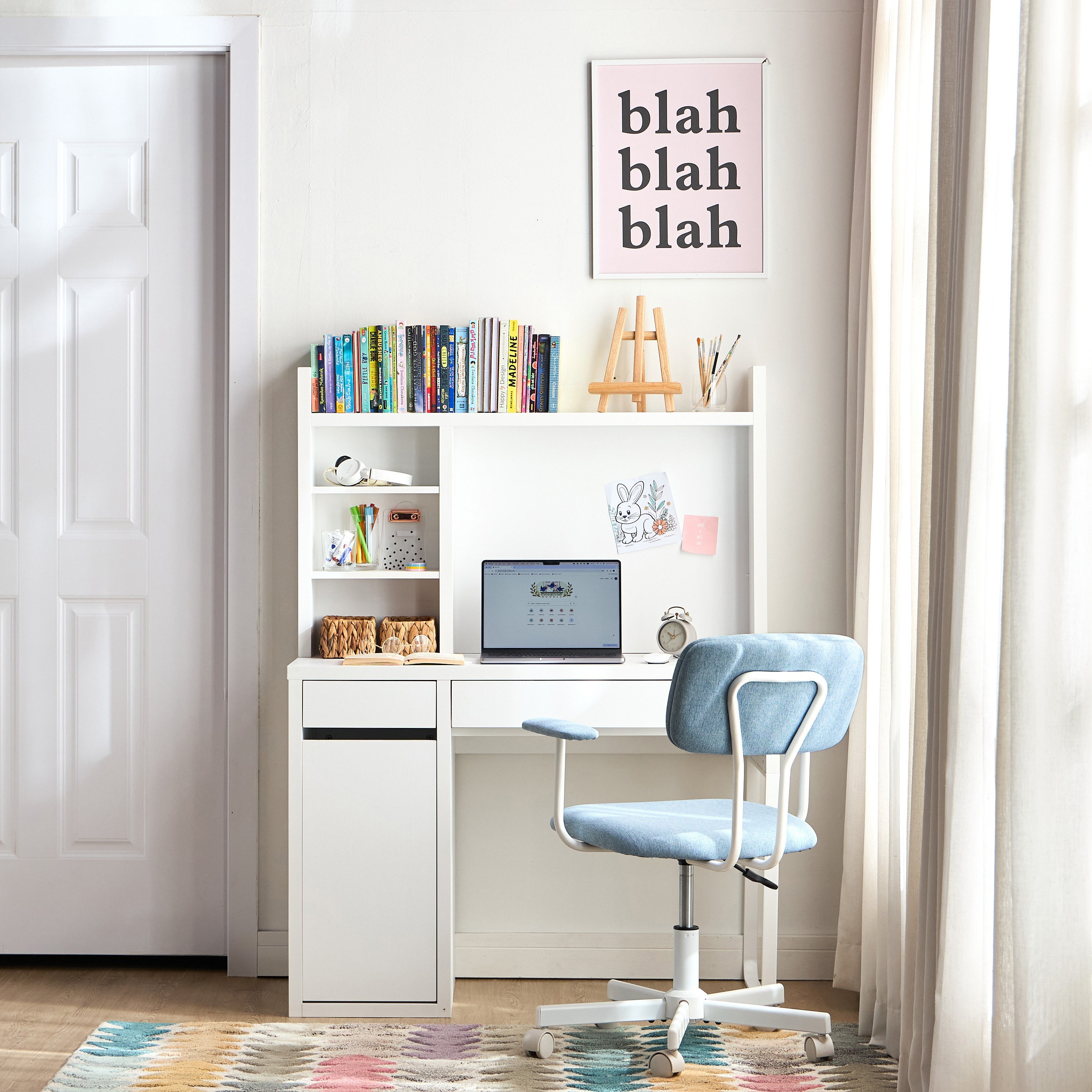 Miller Study Desk with Cabinet-babyandkids-roomfurniture-studydesks-image-8
