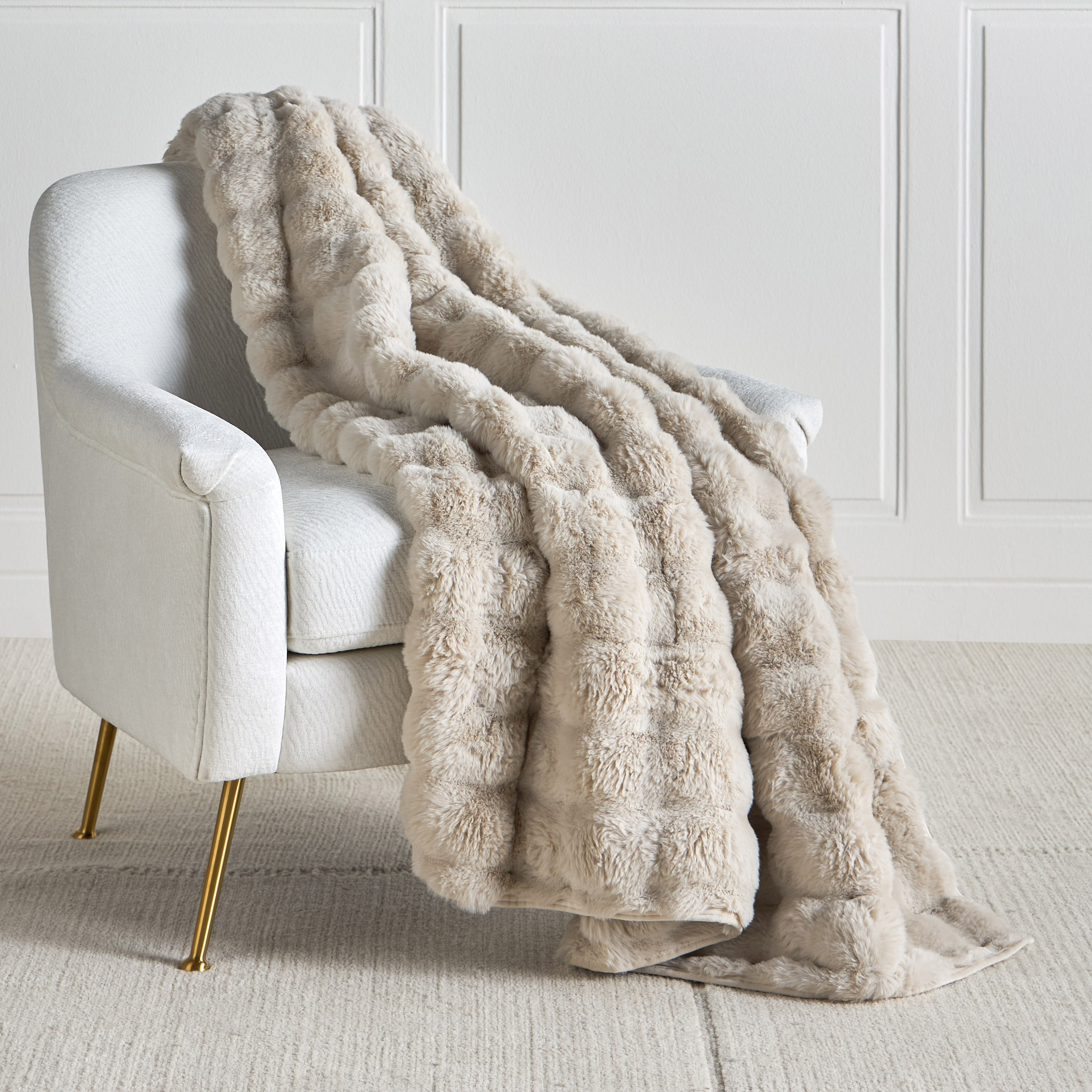 Kadence Rabbit Fur Blanket - 150x200 cm-household-cushionsandthrows-throwsandblankets-blankets-image-1