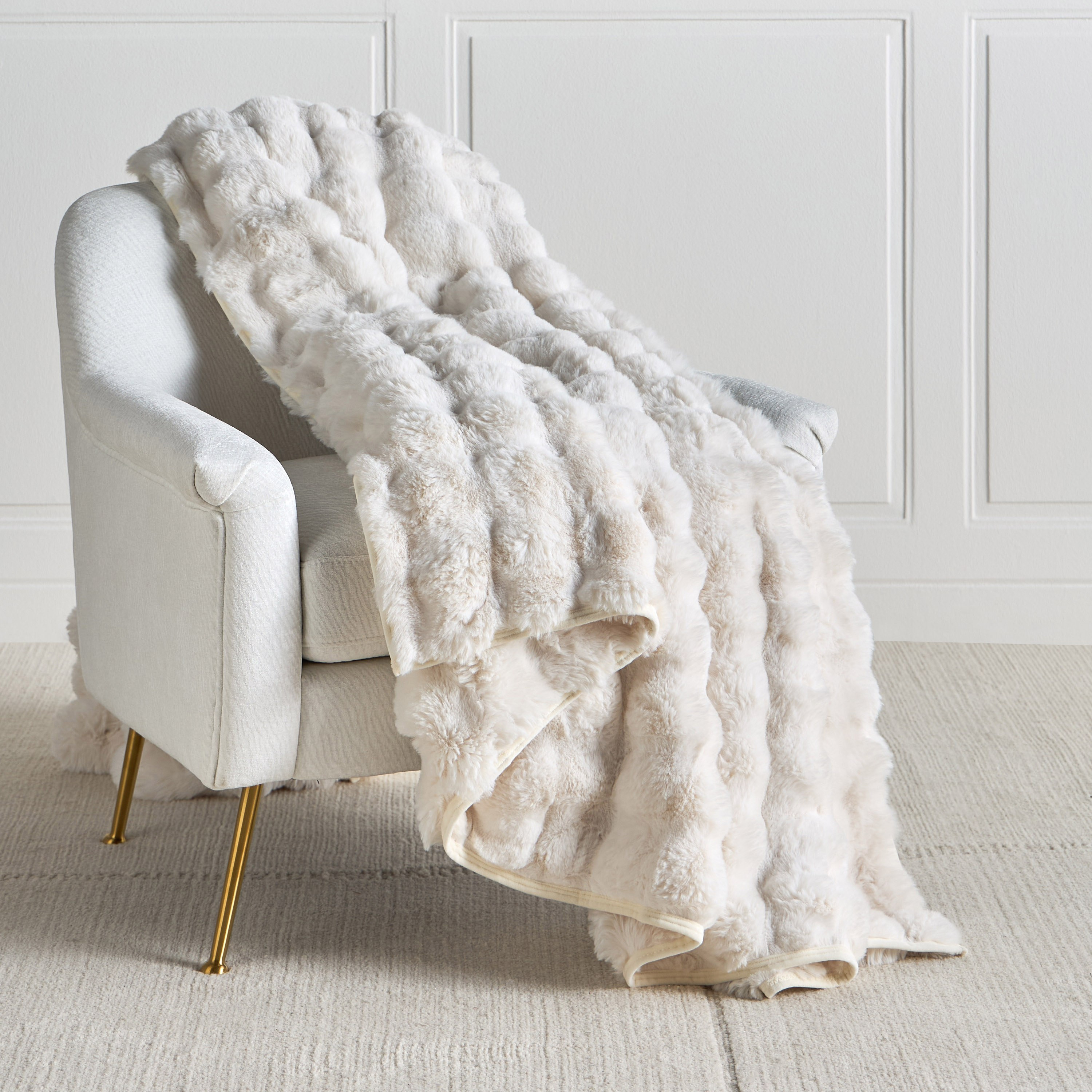 Kadence Rabbit Fur Blanket - 150x200 cm-household-cushionsandthrows-throwsandblankets-blankets-image-1