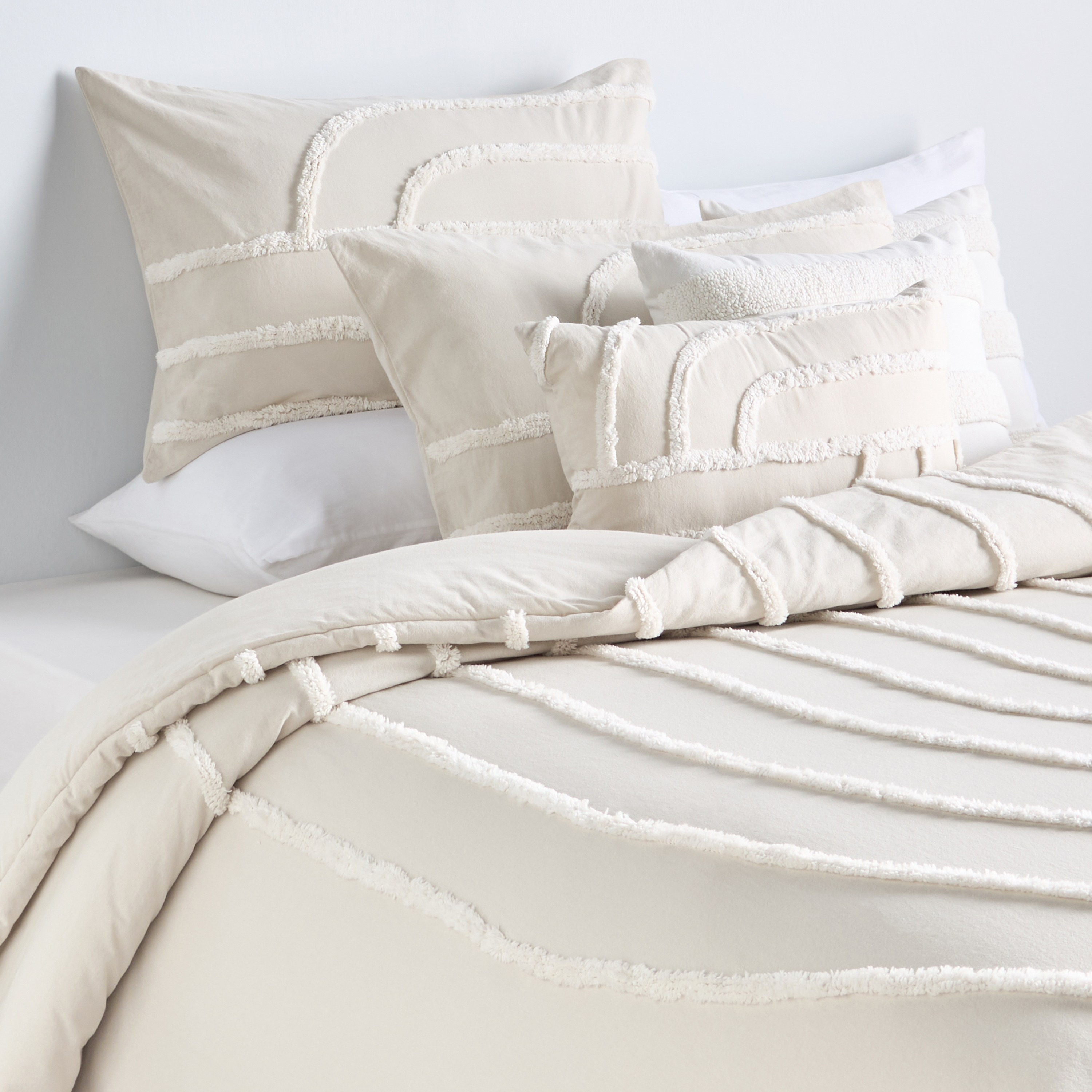 Paloma Cotton Tufted 6-Piece Super King Comforter Set - 240x260 cm-household-bedding-comfortersandbedspreads-comforters-image-1