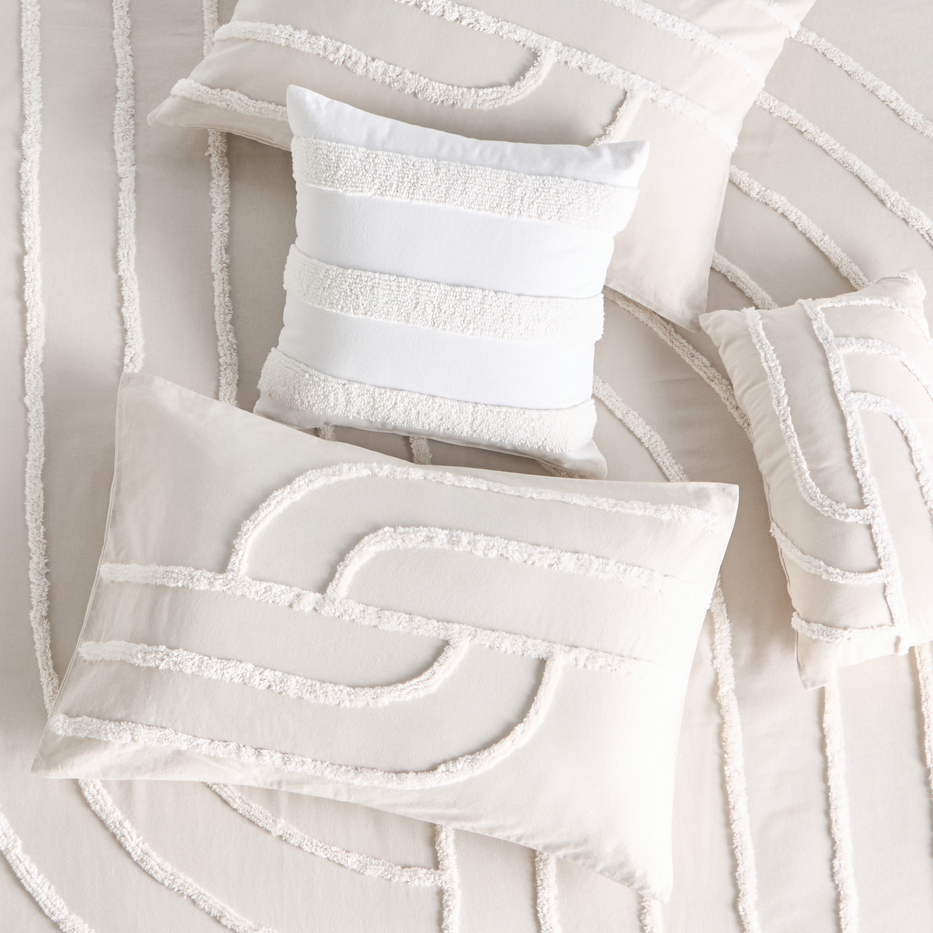 Paloma Cotton Tufted 6-Piece Super King Comforter Set - 240x260 cm-household-bedding-comfortersandbedspreads-comforters-image-3
