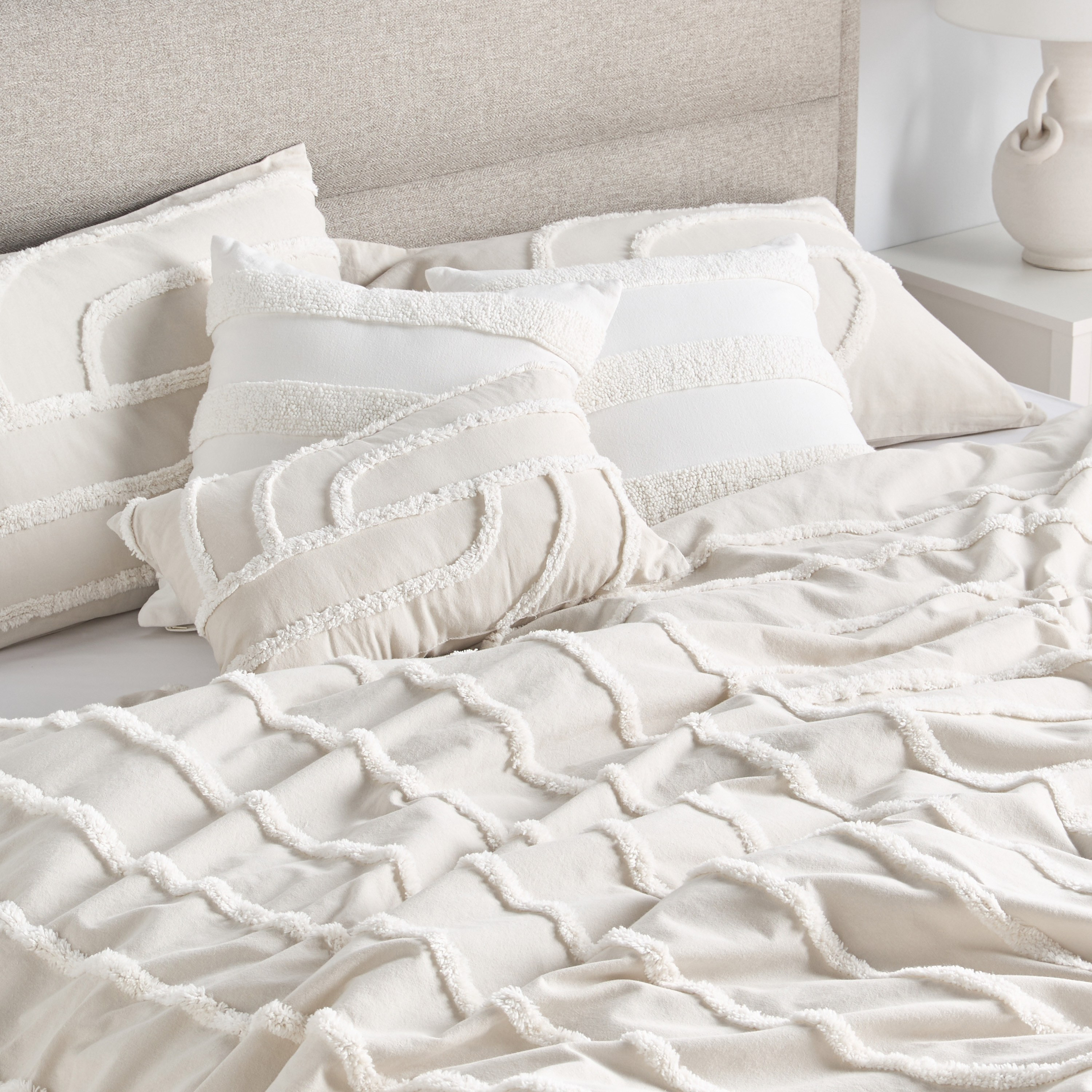 Paloma Cotton Tufted 6-Piece Super King Comforter Set - 240x260 cm-household-bedding-comfortersandbedspreads-comforters-image-5