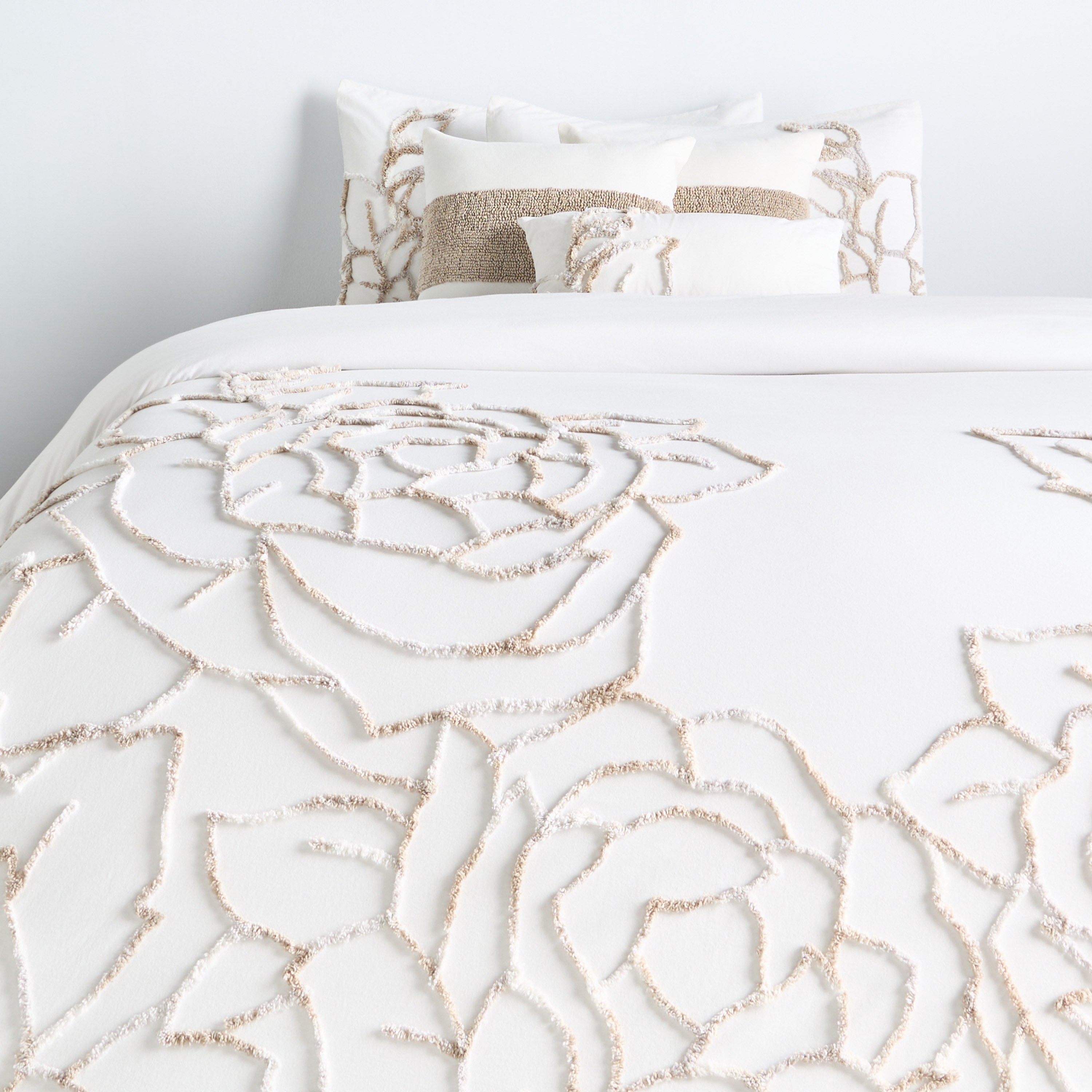 Roseatte Melange Cotton Tufted 6-Piece Super King Comforter Set - 240x260 cm-household-bedding-comfortersandbedspreads-comforters-image-2