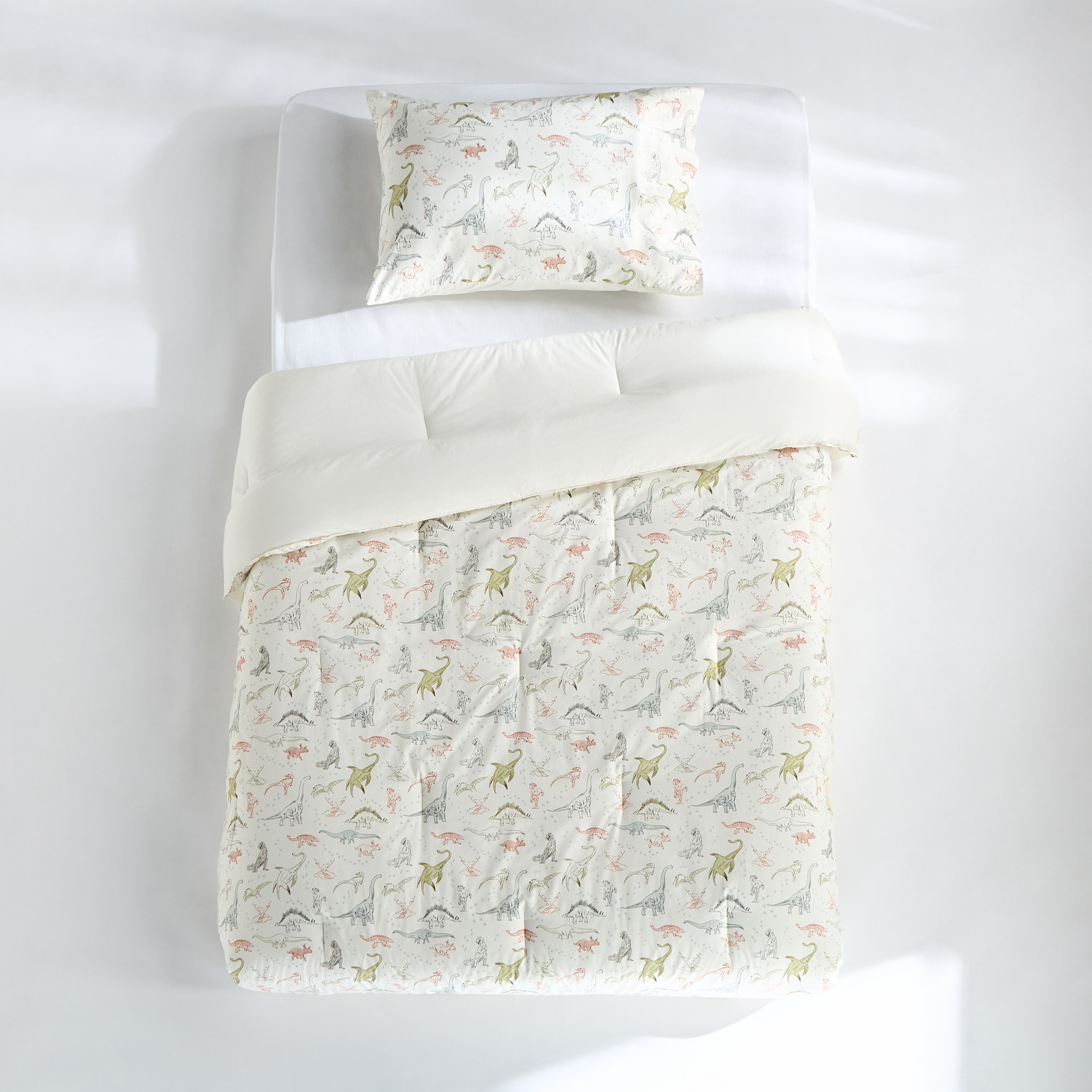 طقم لحاف فردي قطن بطبعات دينو - إلتون- قطعتين- 135x220 سم-babyandkids-beddingandwindows-bedding-comforters-image-3