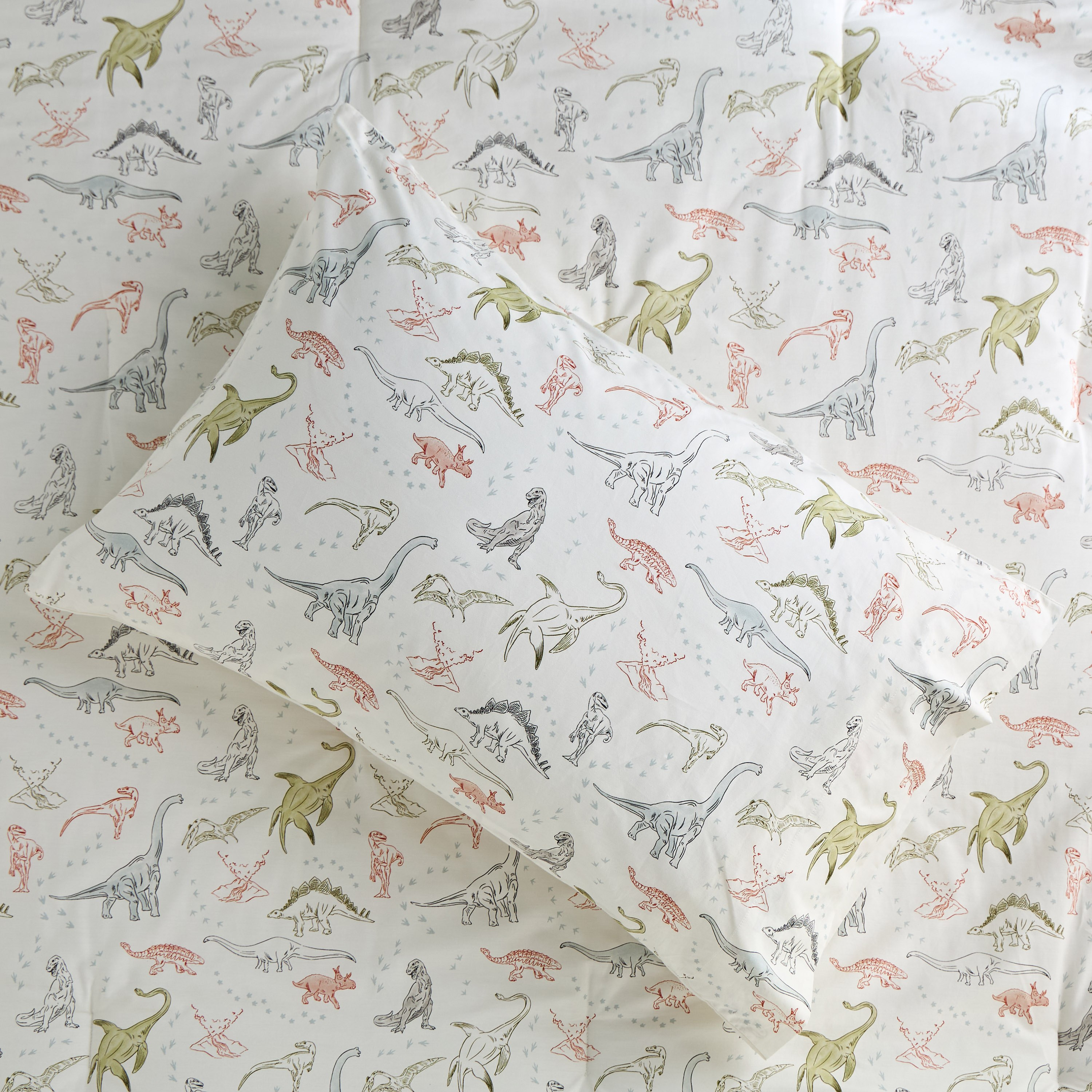 طقم لحاف فردي قطن بطبعات دينو - إلتون- قطعتين- 135x220 سم-babyandkids-beddingandwindows-bedding-comforters-image-4