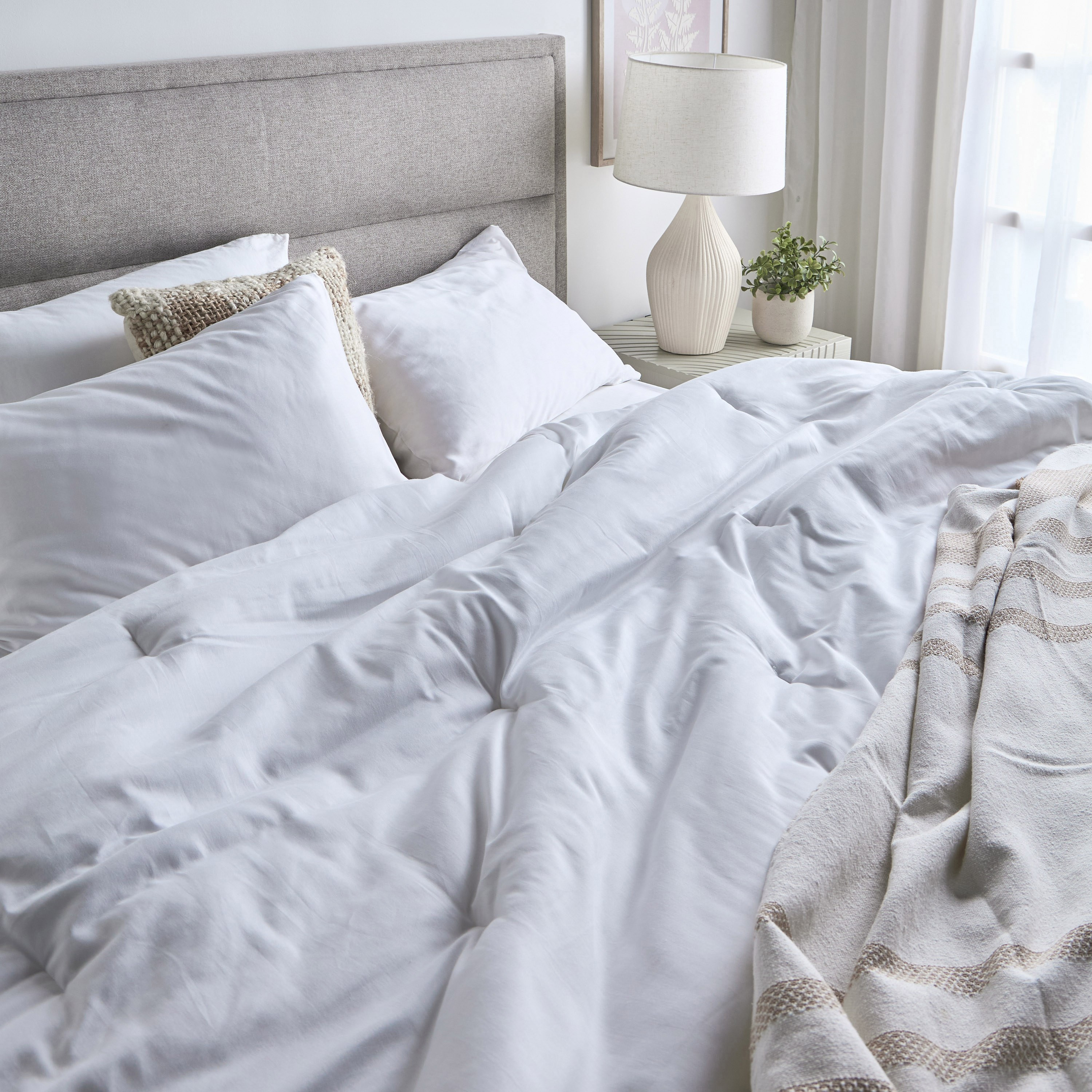 Oasis Cotton 200 Thread Count 3-Piece Full Comforter Set - 160x240 cm-household-bedding-comfortersandbedspreads-comforters-image-5