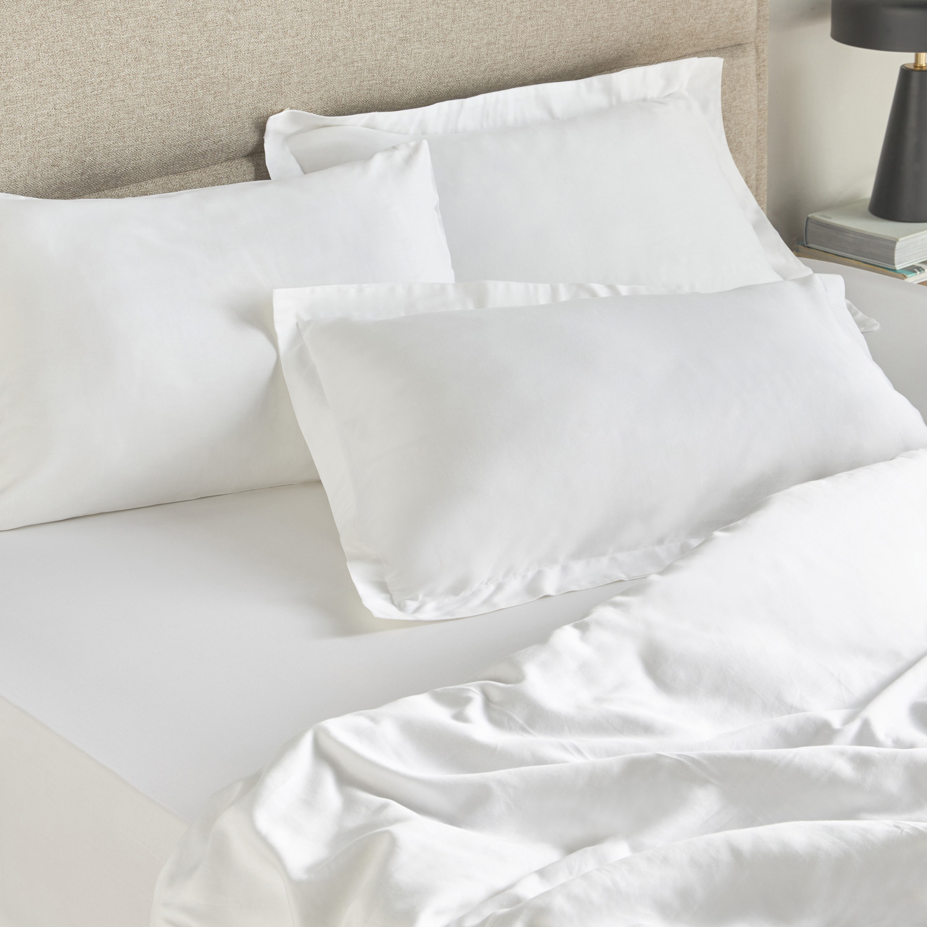 Oasis Cotton Sateen 200 Thread Count Super King Fitted Sheet - 200x205 cm-household-bedding-sheetsandpillowcases-fittedsheets-image-3