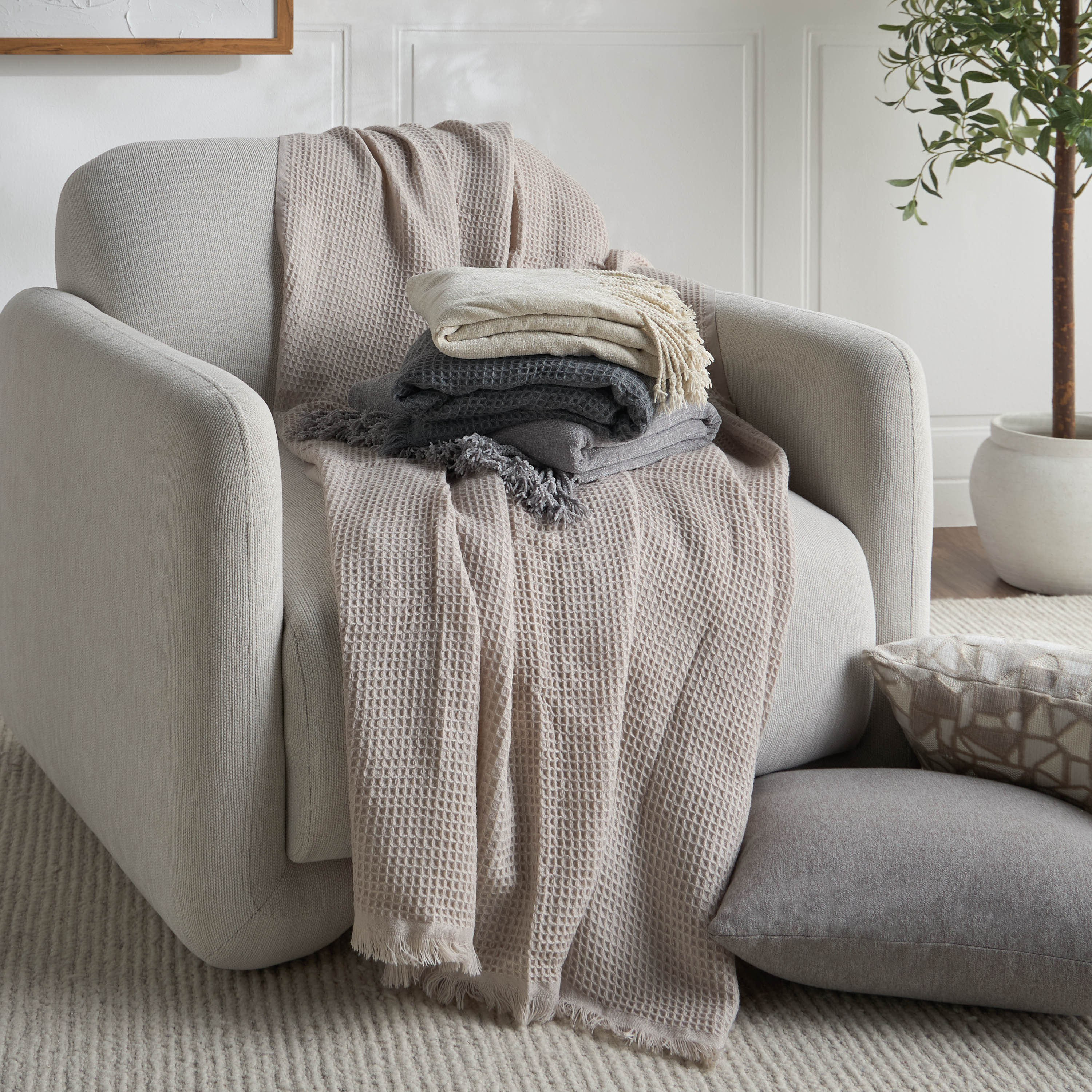 بطانية خفيفة أكريليك - لوفي- 130x170 سم-household-bedding-blankets-image-8