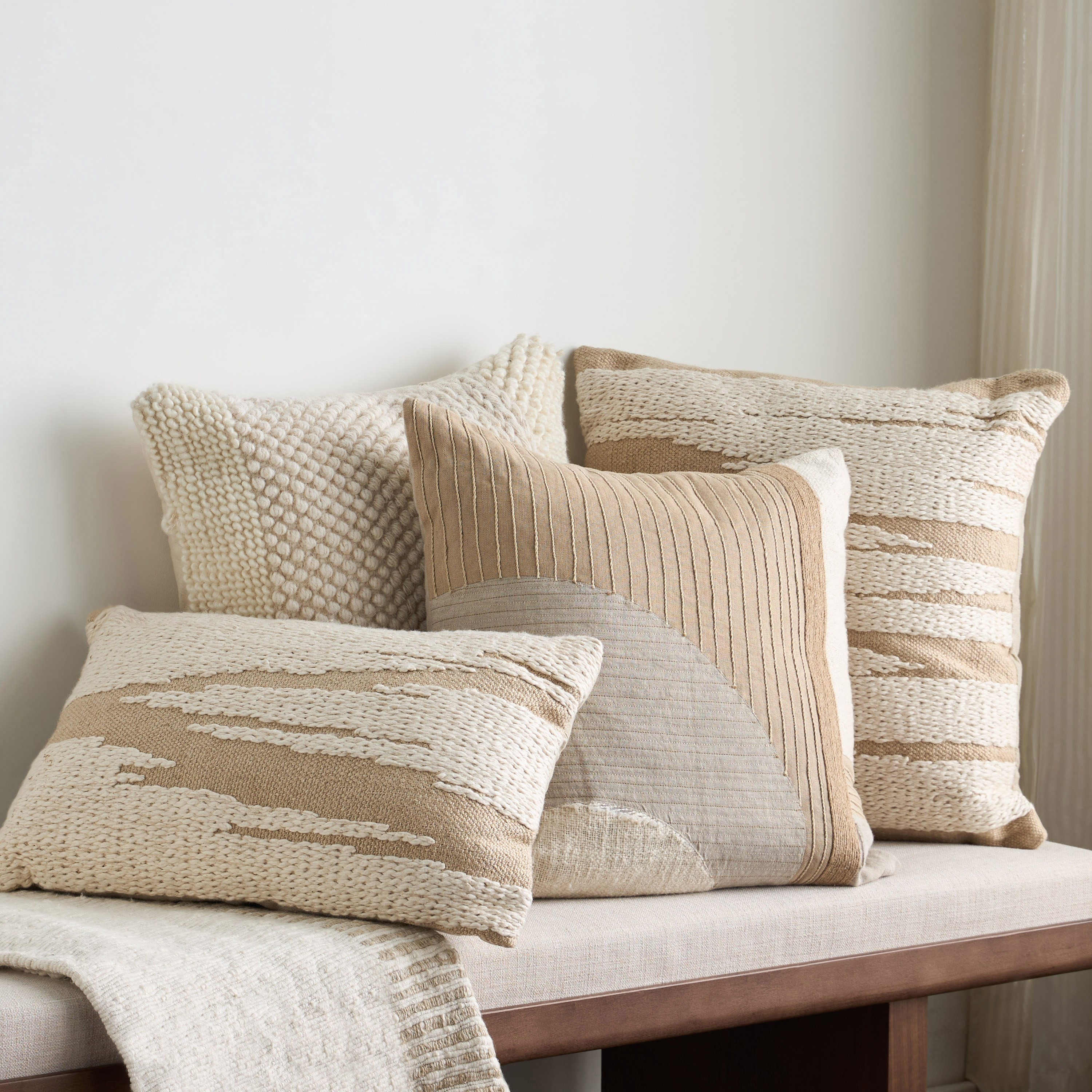 Frances Hill Handwoven Filled Cushion - 50x50 cm-household-cushionsandthrows-filledcushions-decorativecushions-image-4