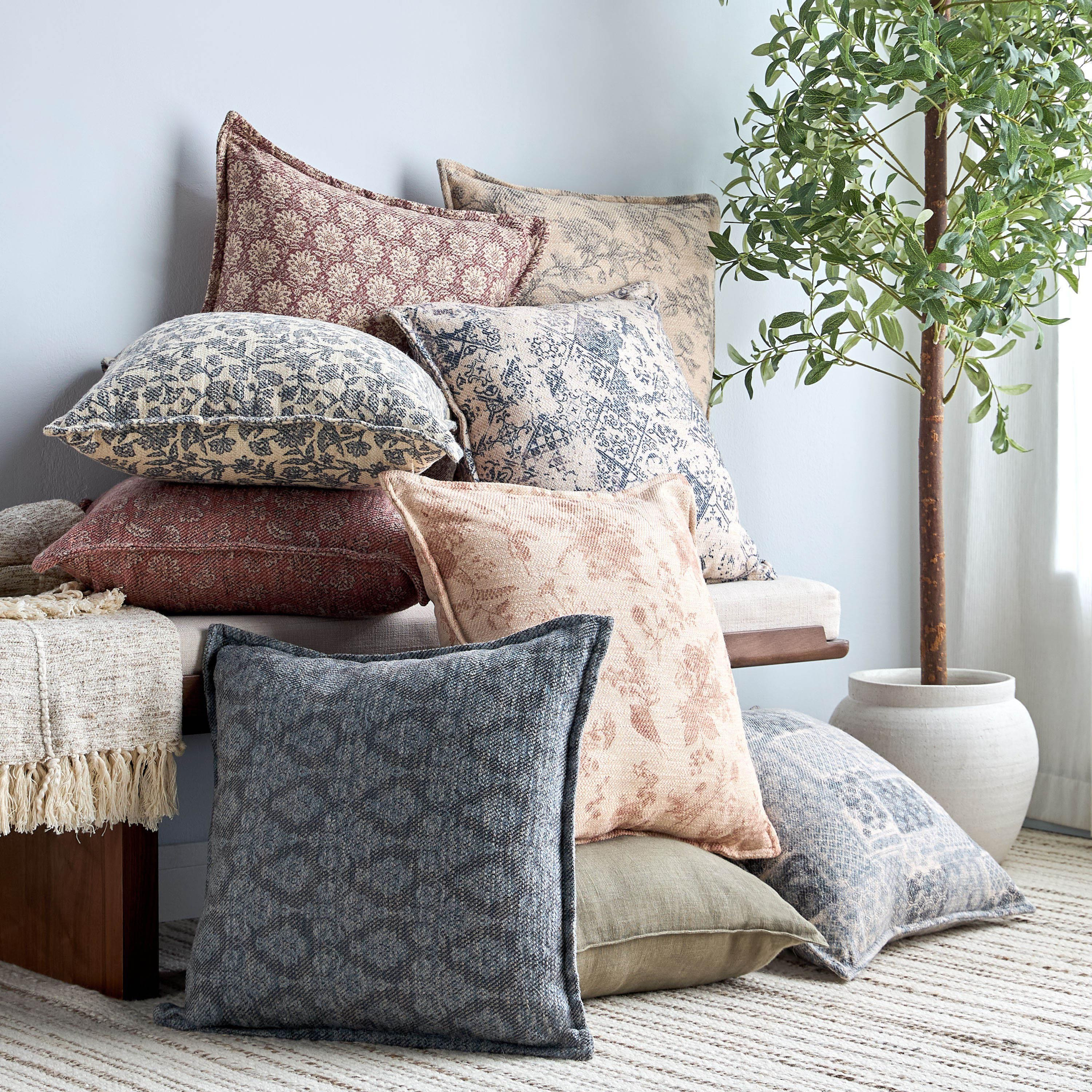 Arvika Palampur Printed Cushion Cover - 50x50 cm-household-cushionsandthrows-cushioncovers-image-4