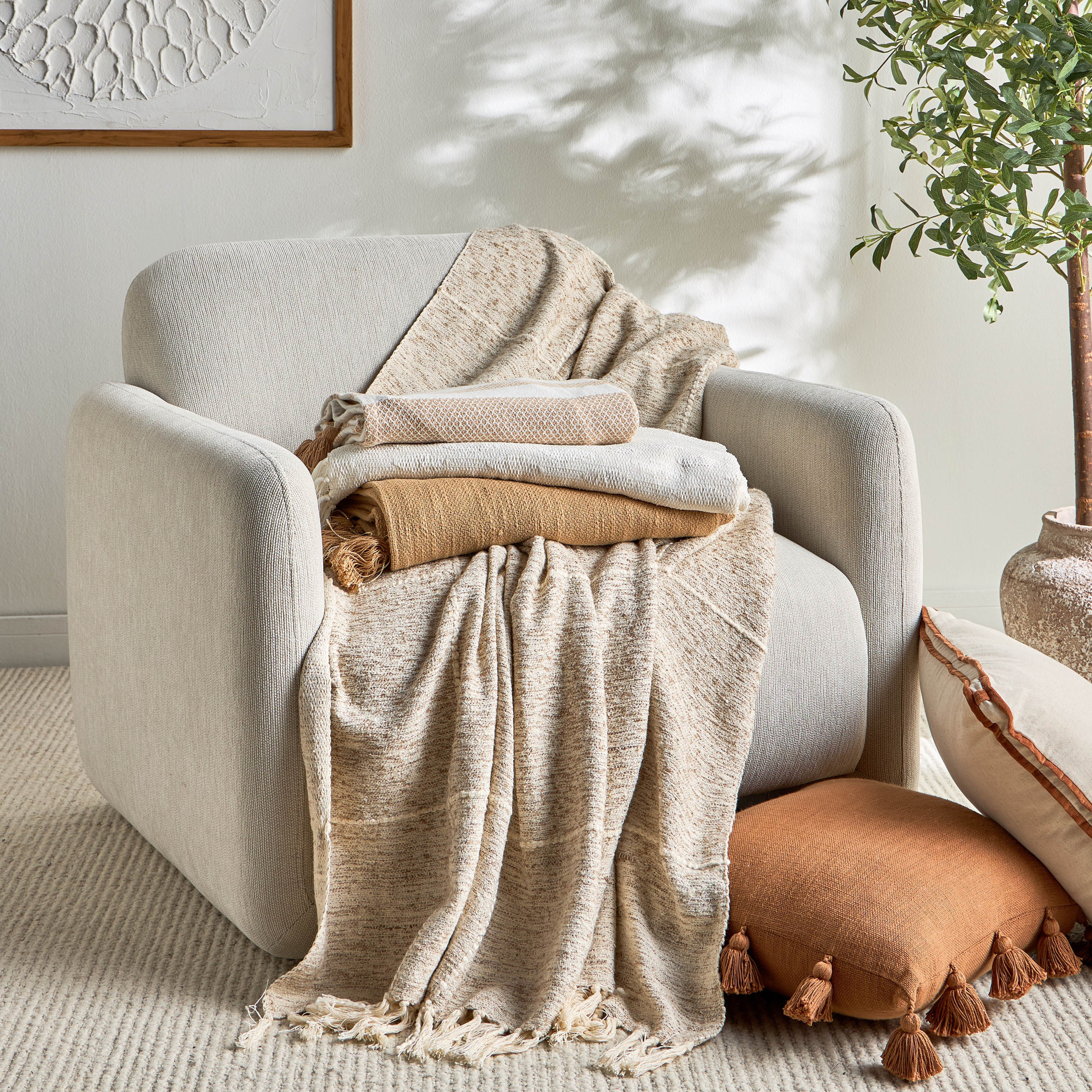 Boras Cotton Throw - 130x170 cm-household-cushionsandthrows-throwsandblankets-throws-image-3