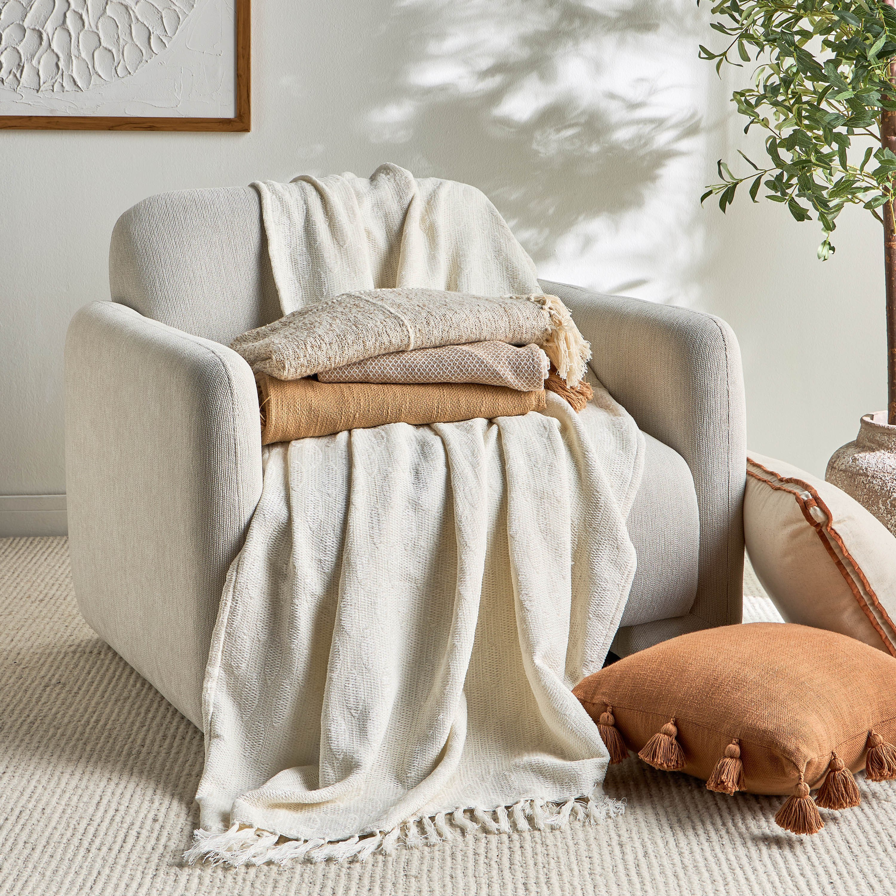 Bastia Cotton Throw - 130x170 cm-household-bedding-blankets-image-3