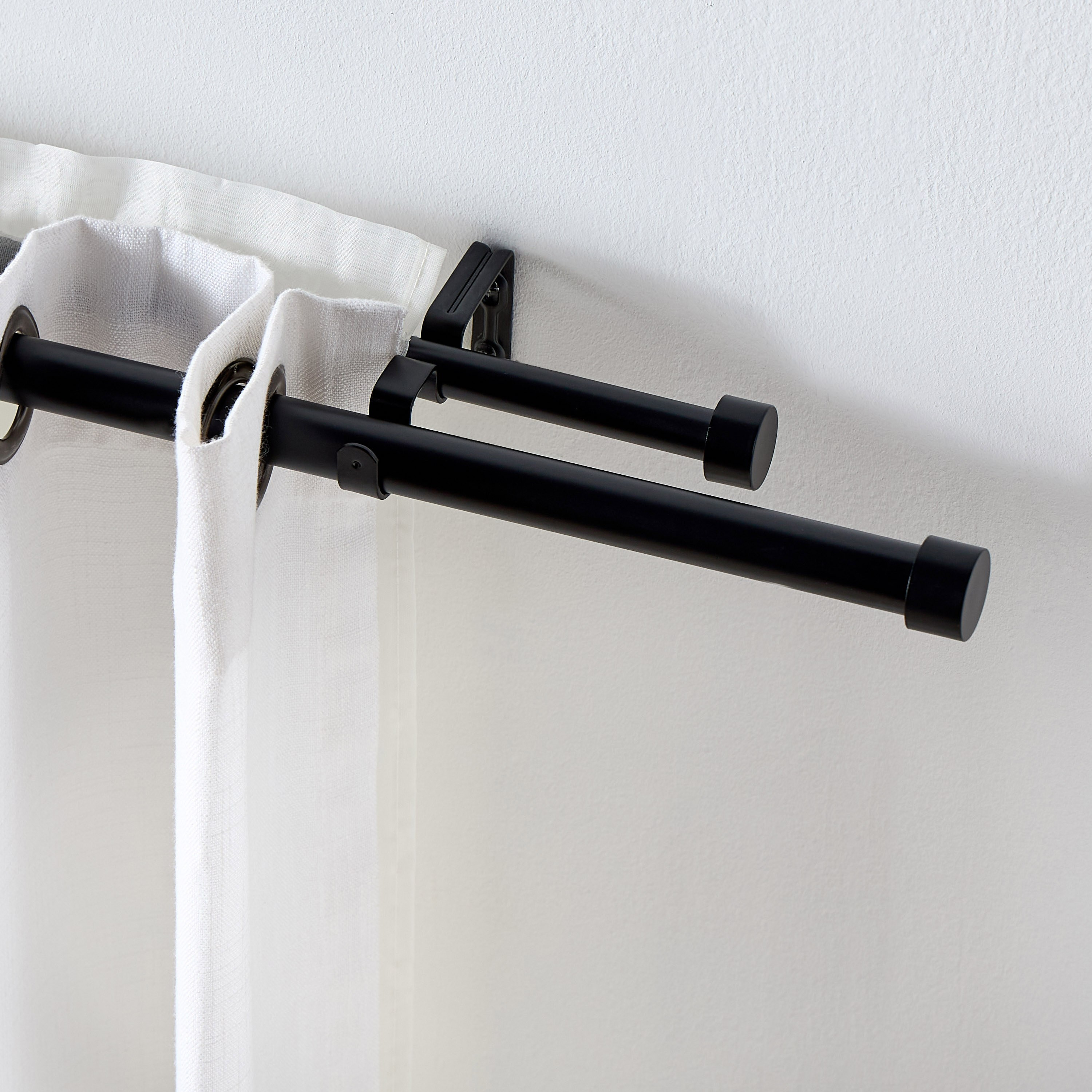 Endcap Extendable Double Curtain Rod - 107-305 cm-household-windows-curtainrodsandaccessories-curtainrods-image-1