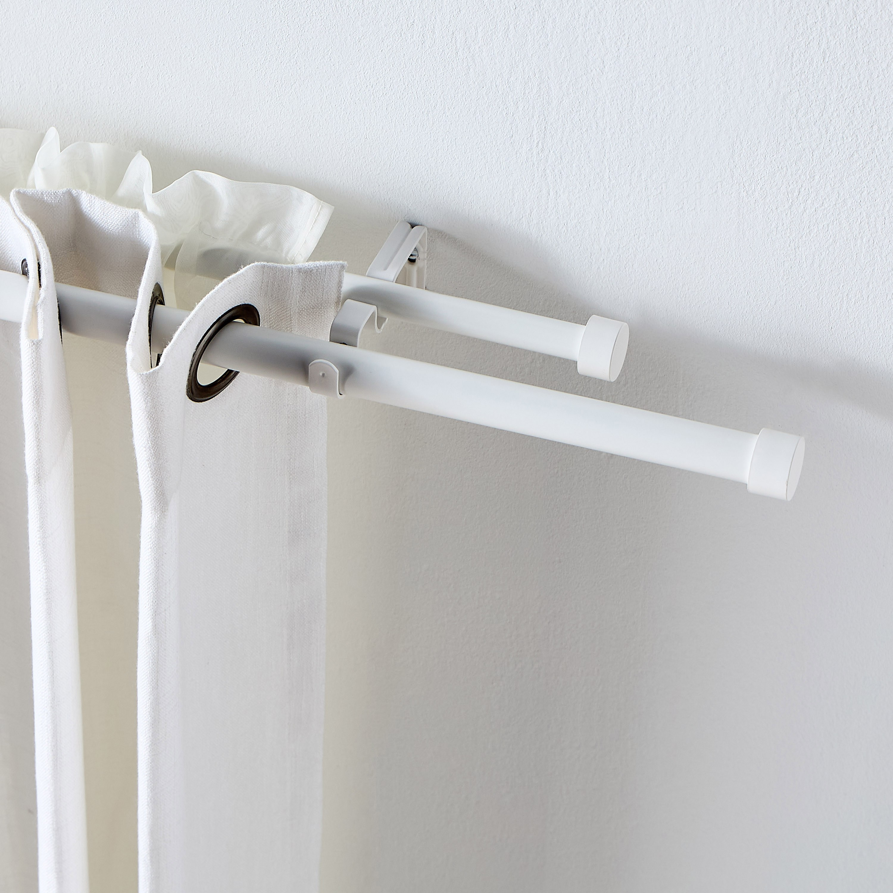 Endcap Extendable Double Curtain Rod - 107-305 cm-household-windows-curtainrodsandaccessories-curtainrods-image-1